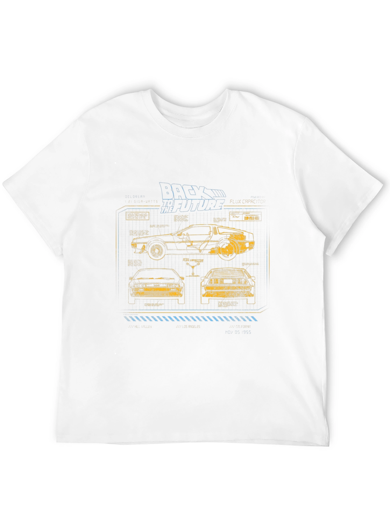 Back to the Future Blueprint Graphic T-Shirt