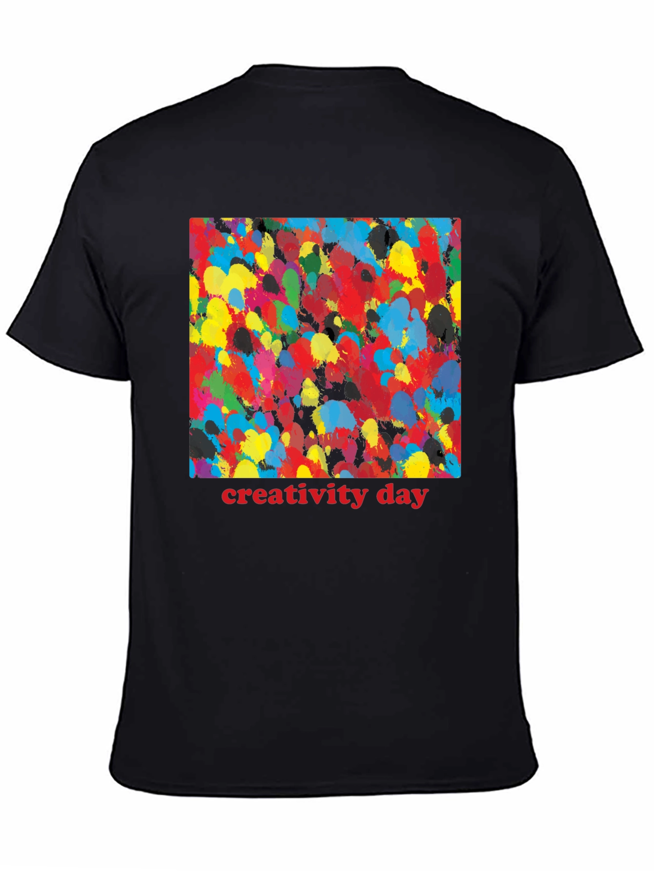 Creativity Day Splatter Art Black T-Shirt