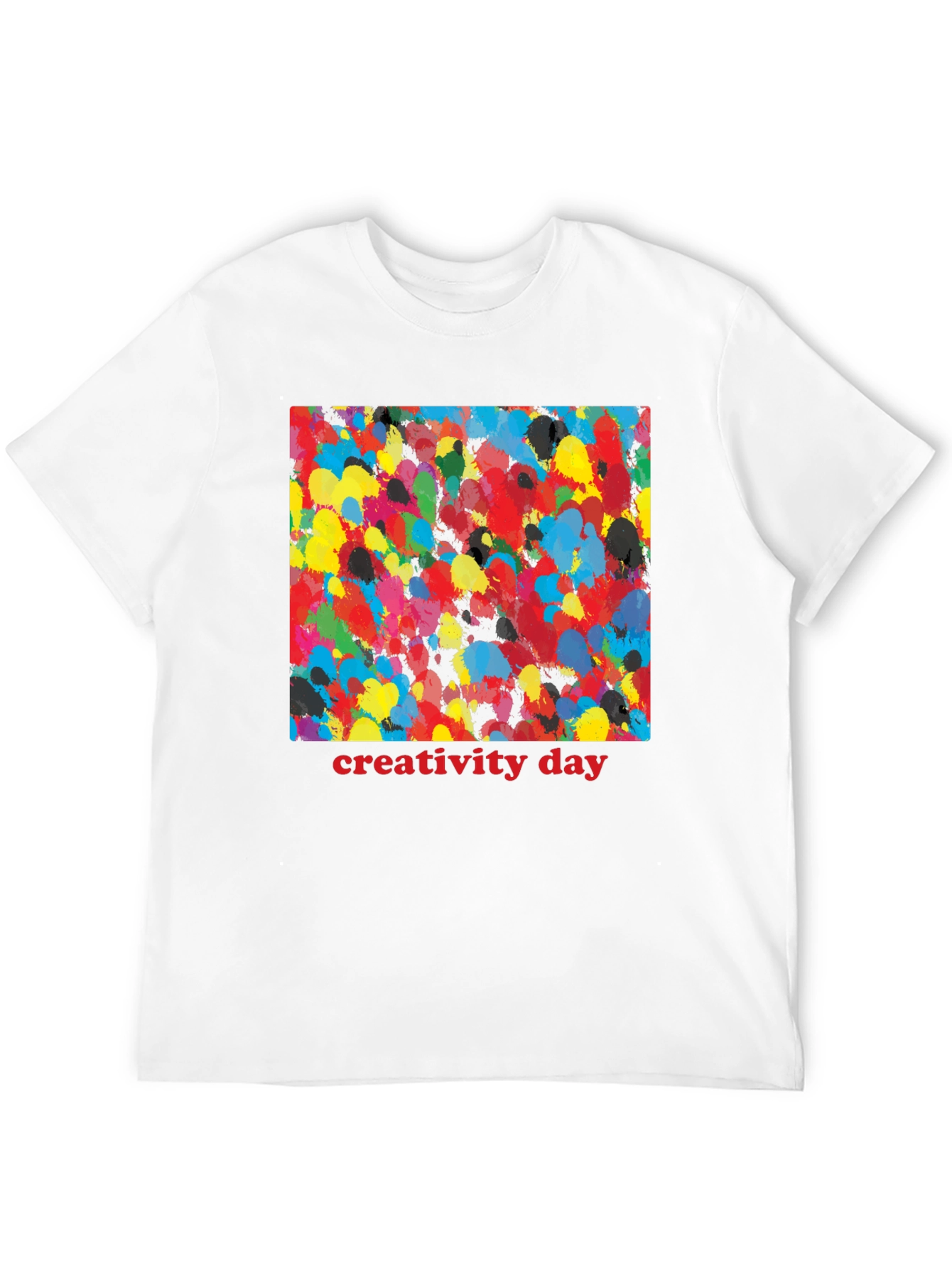 Creativity Day Splatter Art Black T-Shirt
