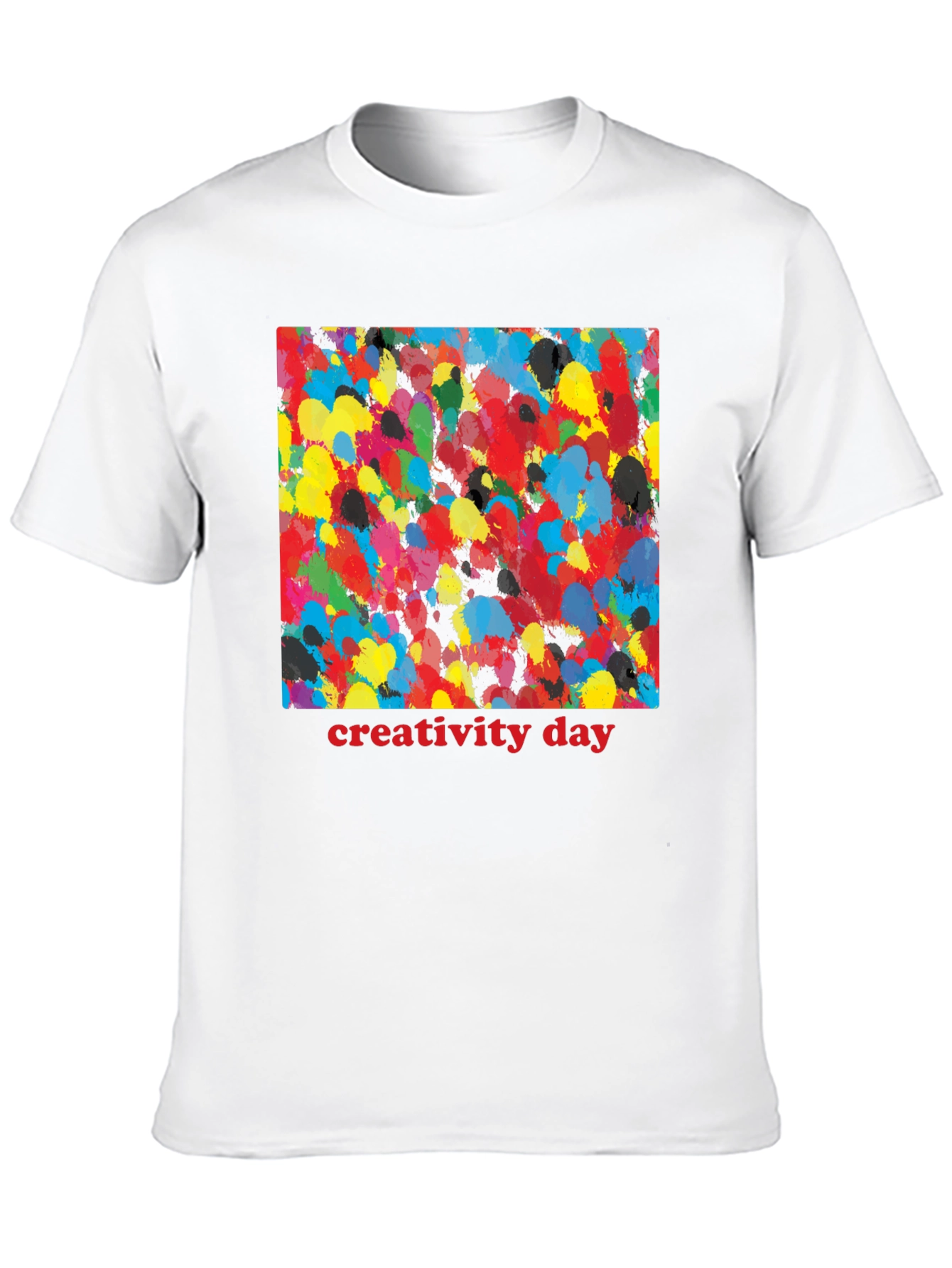Creativity Day Splatter Art Black T-Shirt