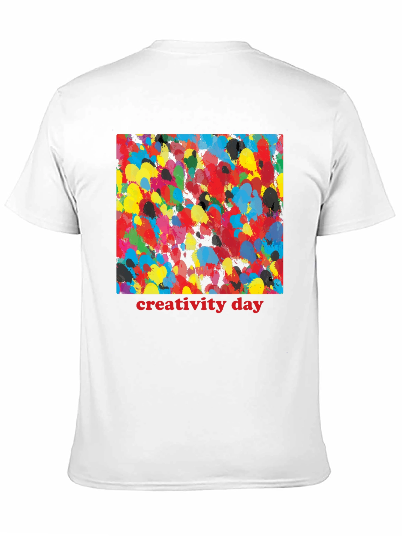 Creativity Day Splatter Art Black T-Shirt
