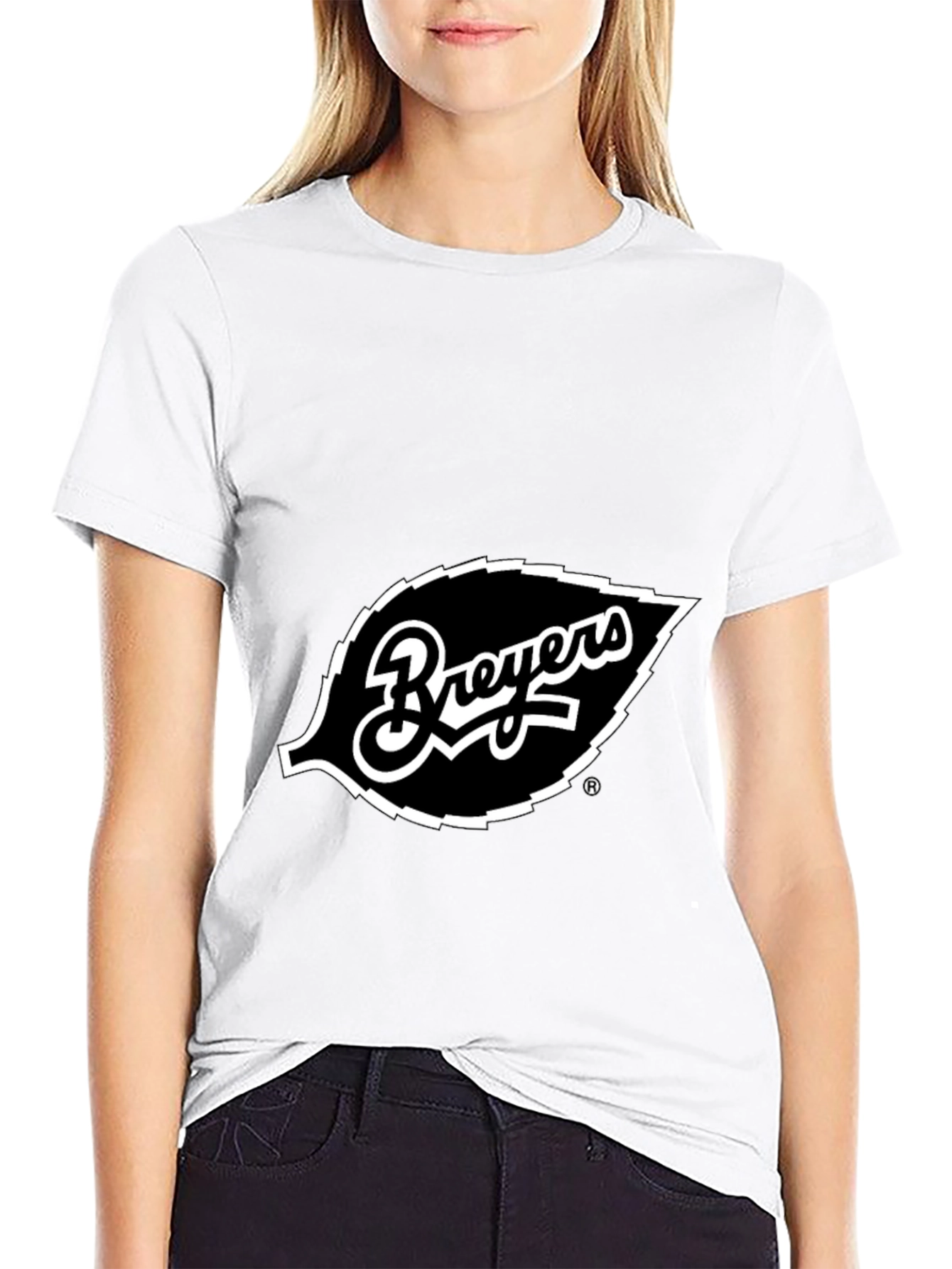 Breyers Leaf Logo Black T-Shirt