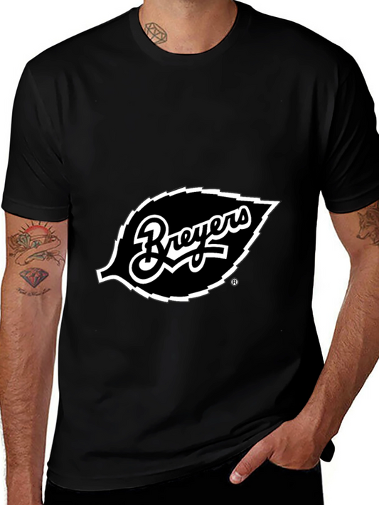 Breyers Leaf Logo Black T-Shirt