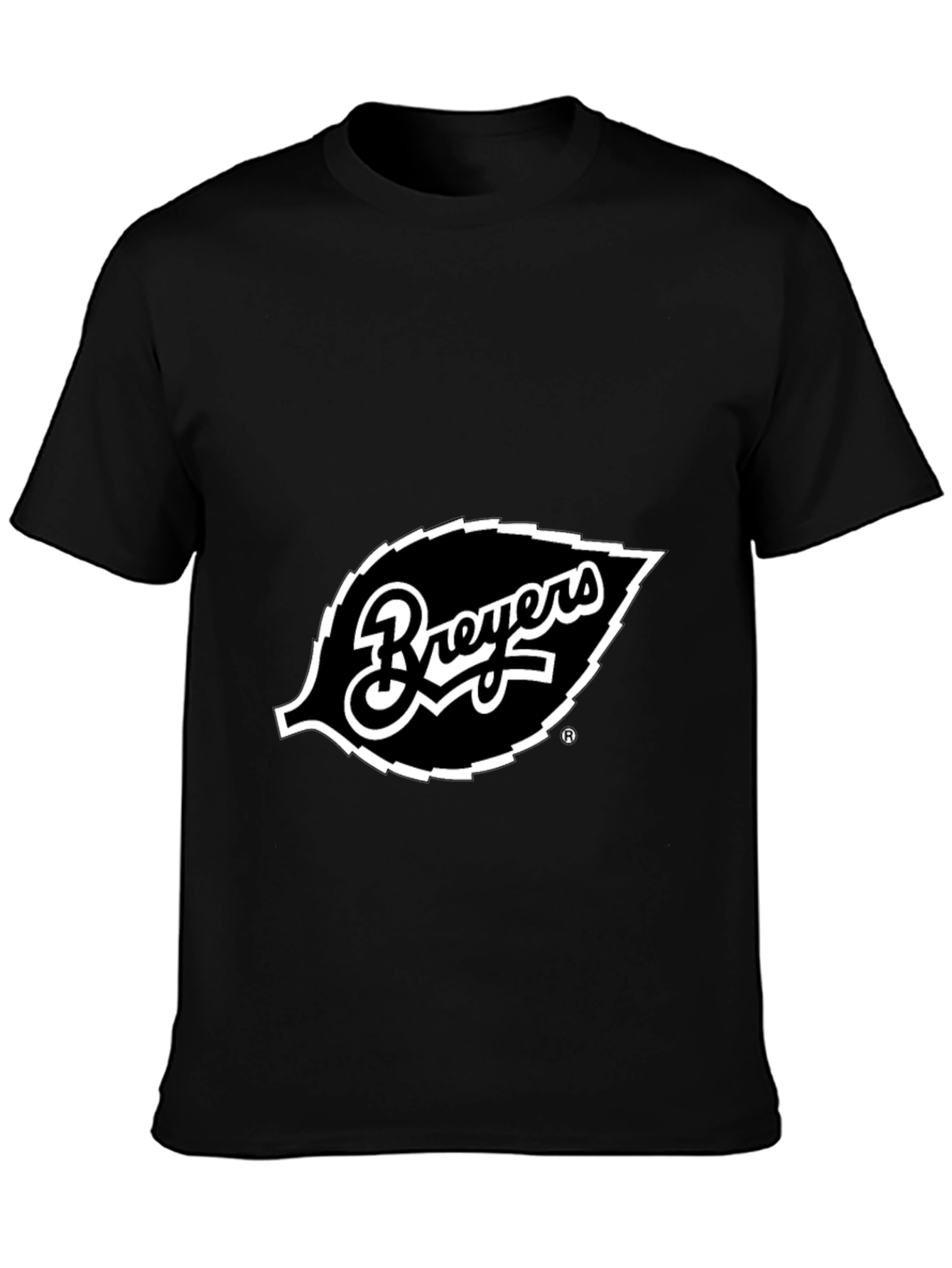 Breyers Leaf Logo Black T-Shirt