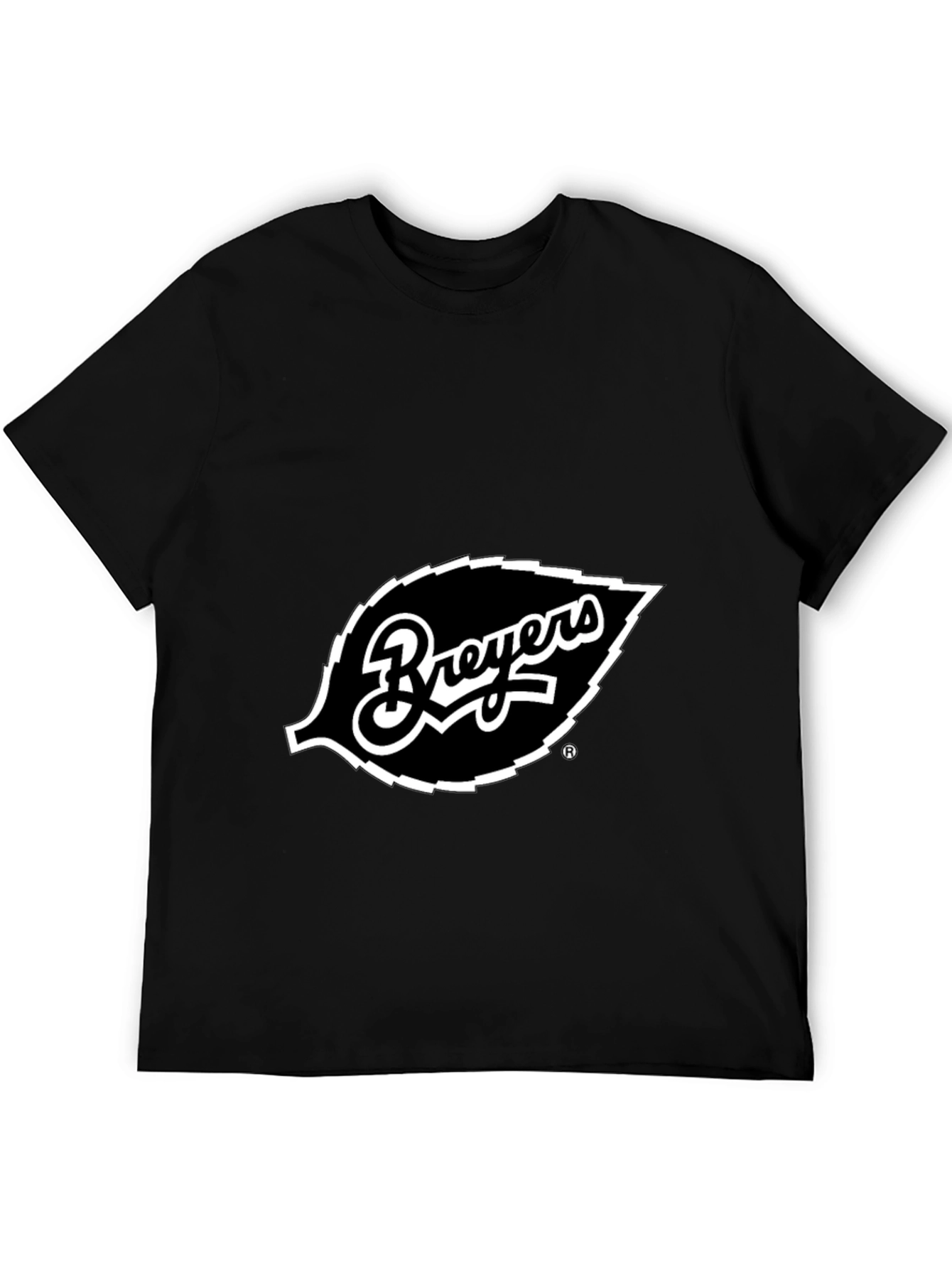 Breyers Leaf Logo Black T-Shirt