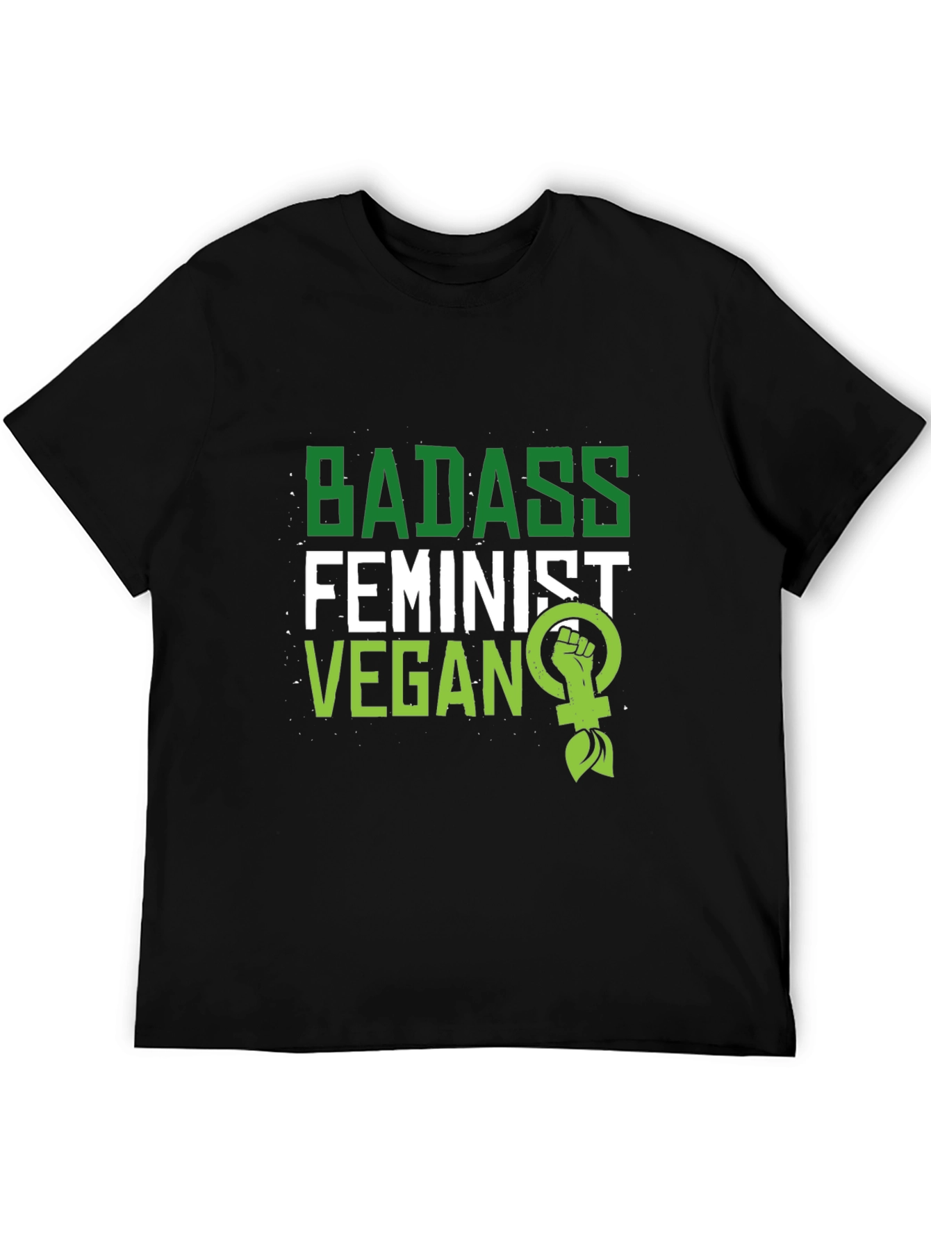 Badass Feminist Vegan Graphic T-Shirt