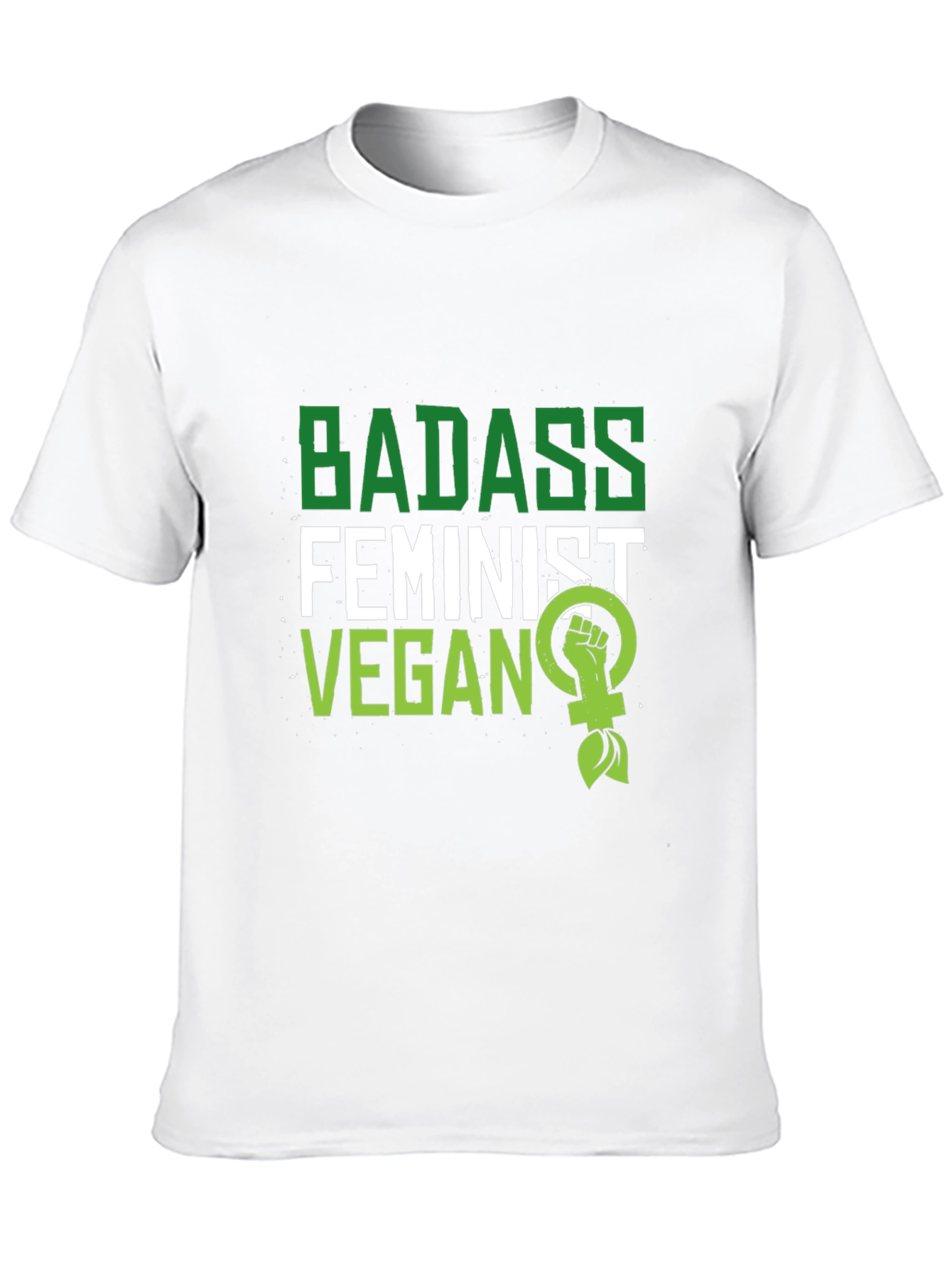 Badass Feminist Vegan Graphic T-Shirt