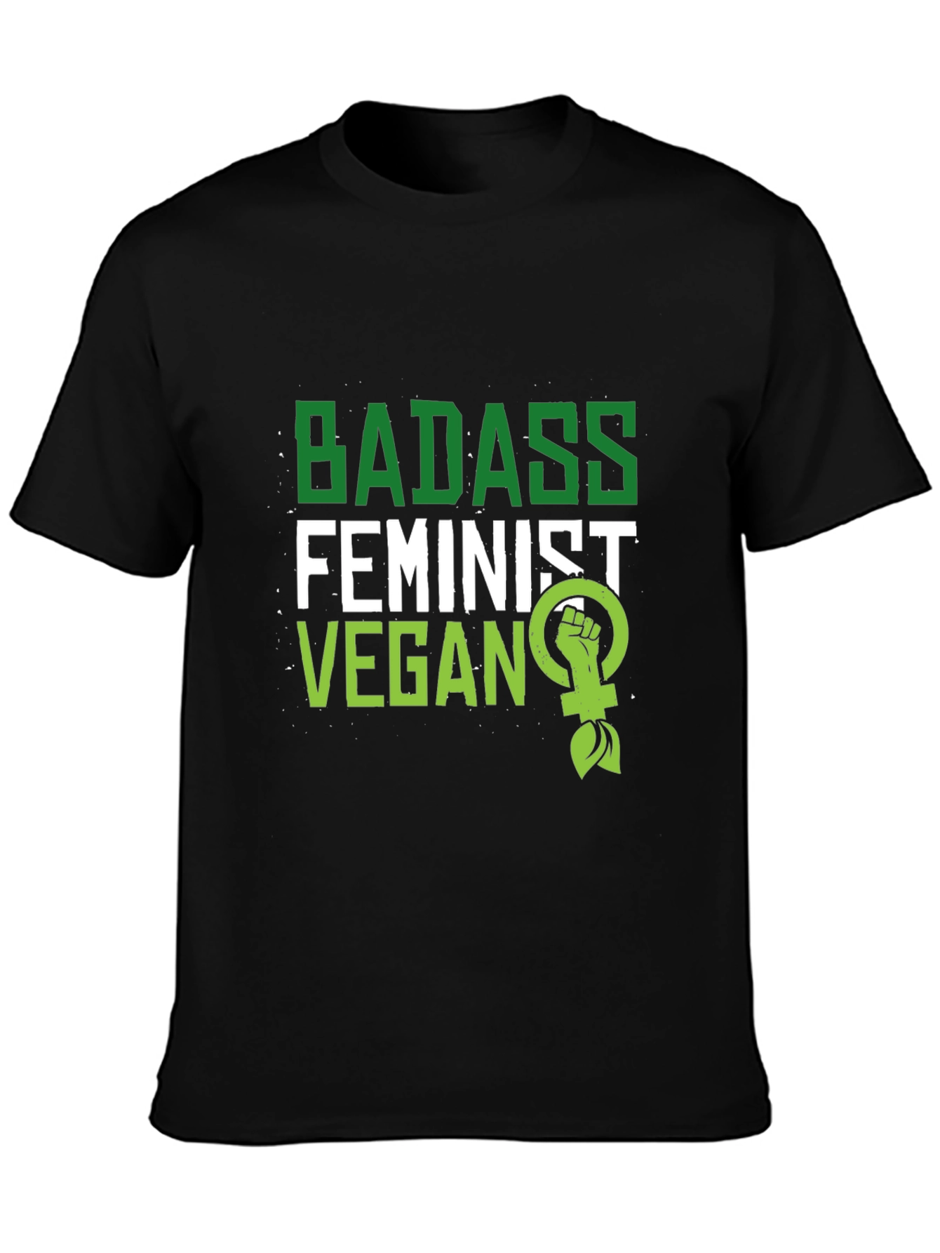 Badass Feminist Vegan Graphic T-Shirt