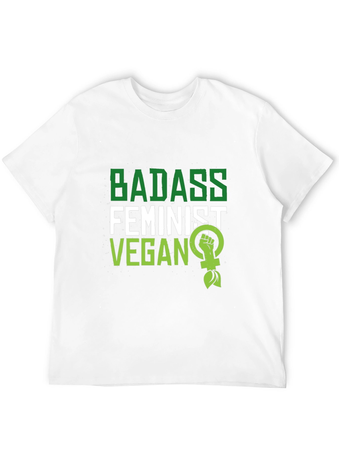 Badass Feminist Vegan Graphic T-Shirt