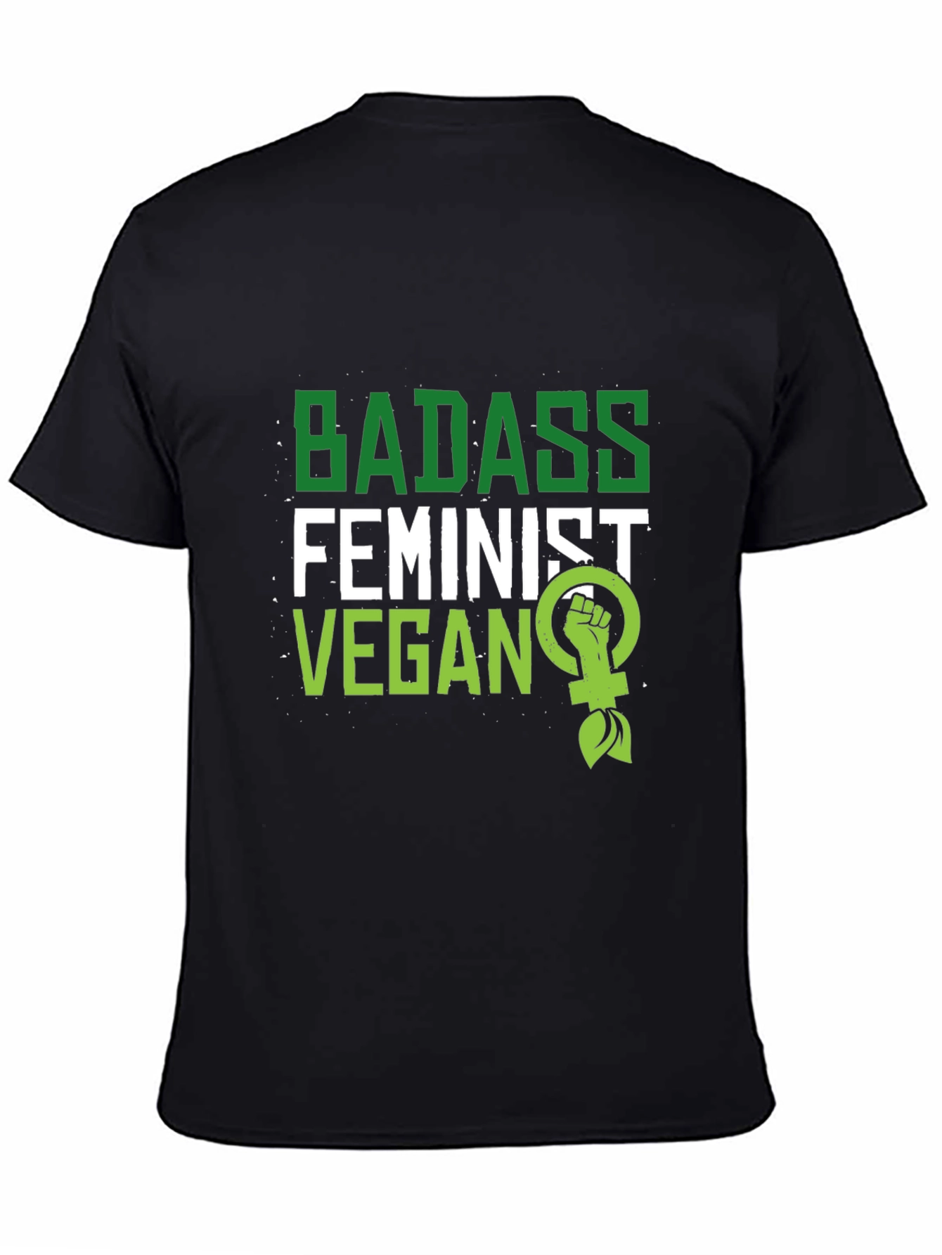 Badass Feminist Vegan Graphic T-Shirt