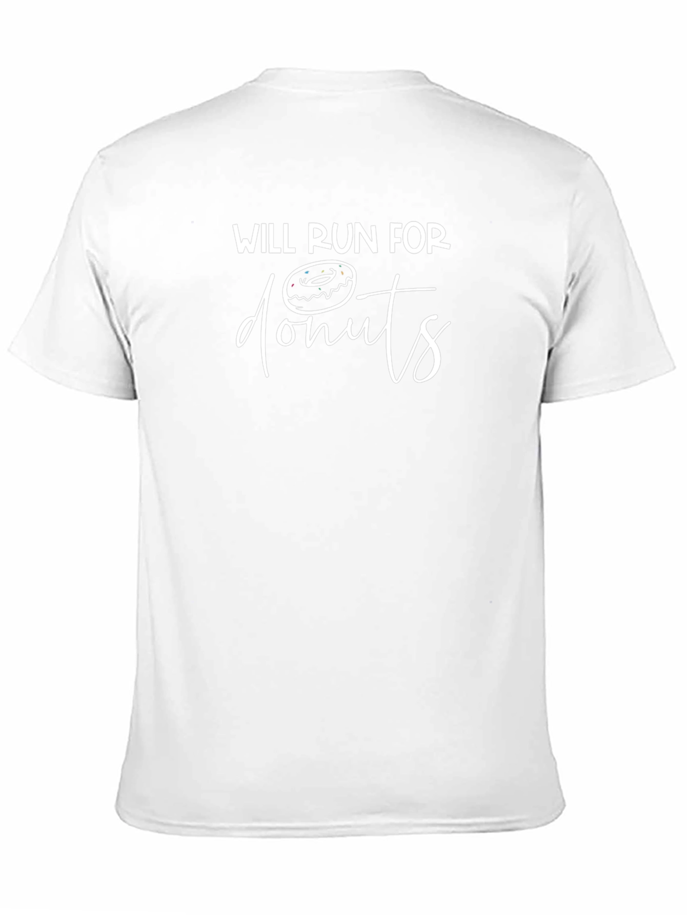 Will Run For Donuts Black Graphic Tee Shirt