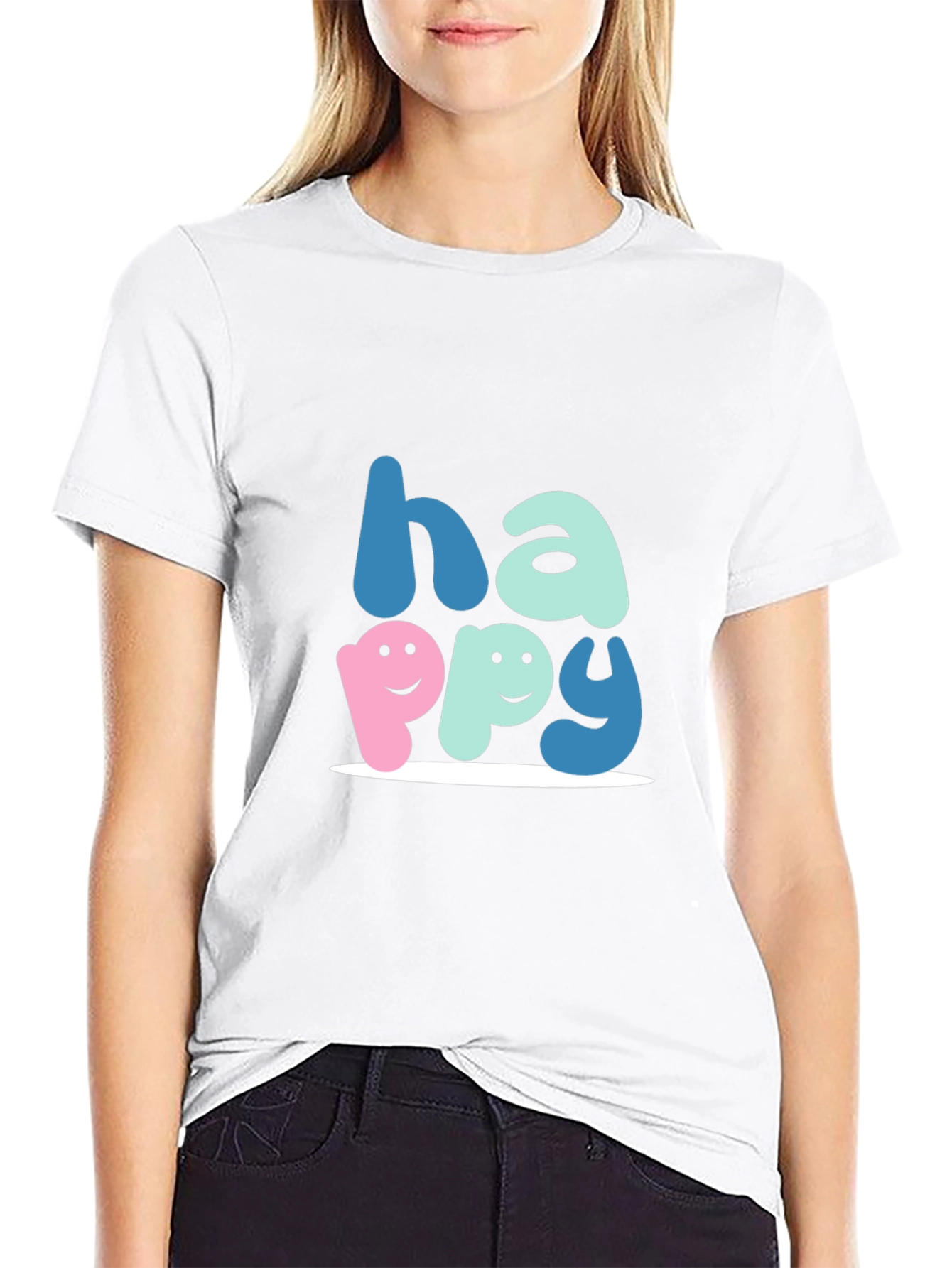 Happy Graphic Tee - Soft Cotton Blend Unisex Fit