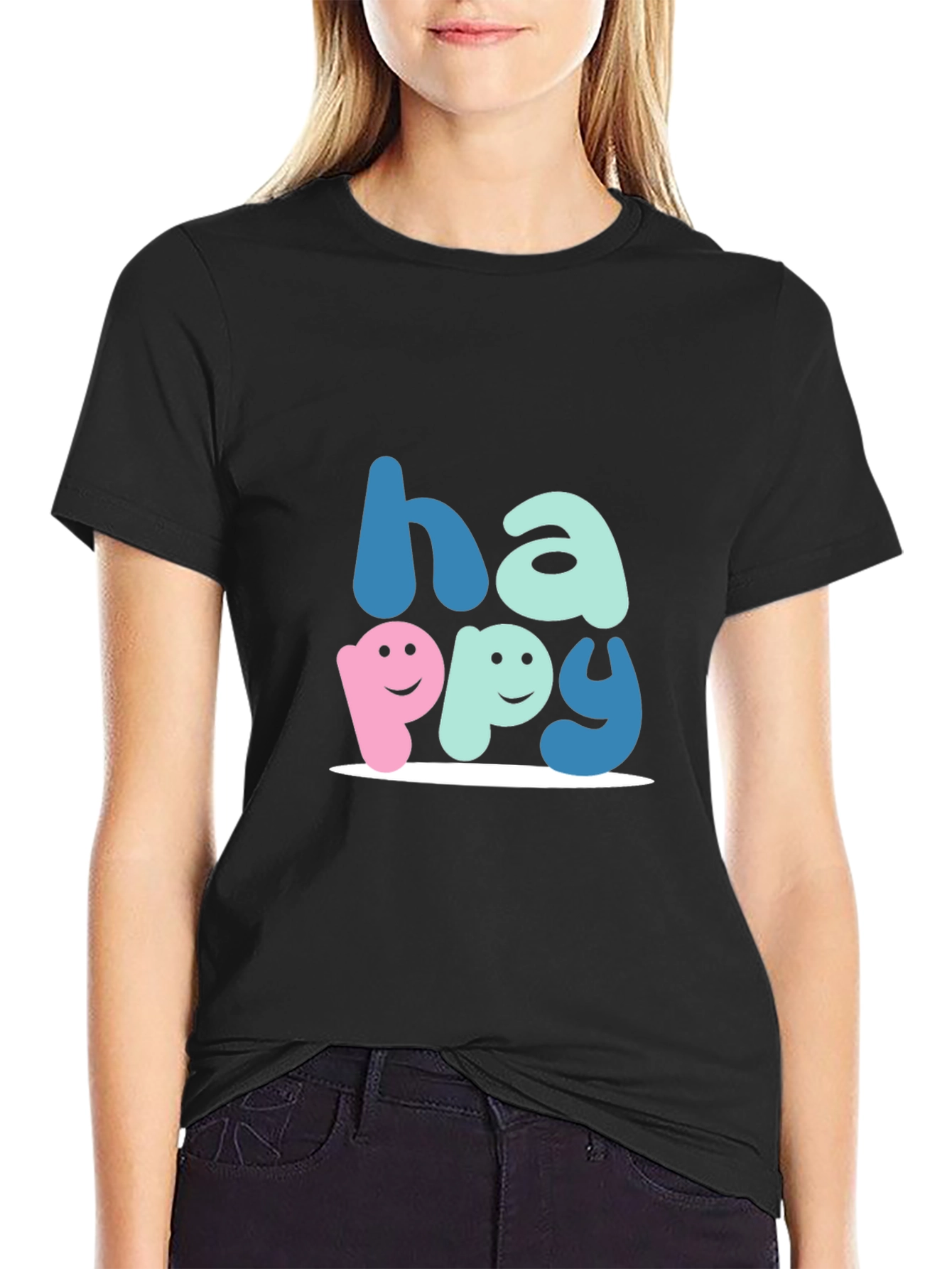 Happy Graphic Tee - Soft Cotton Blend Unisex Fit