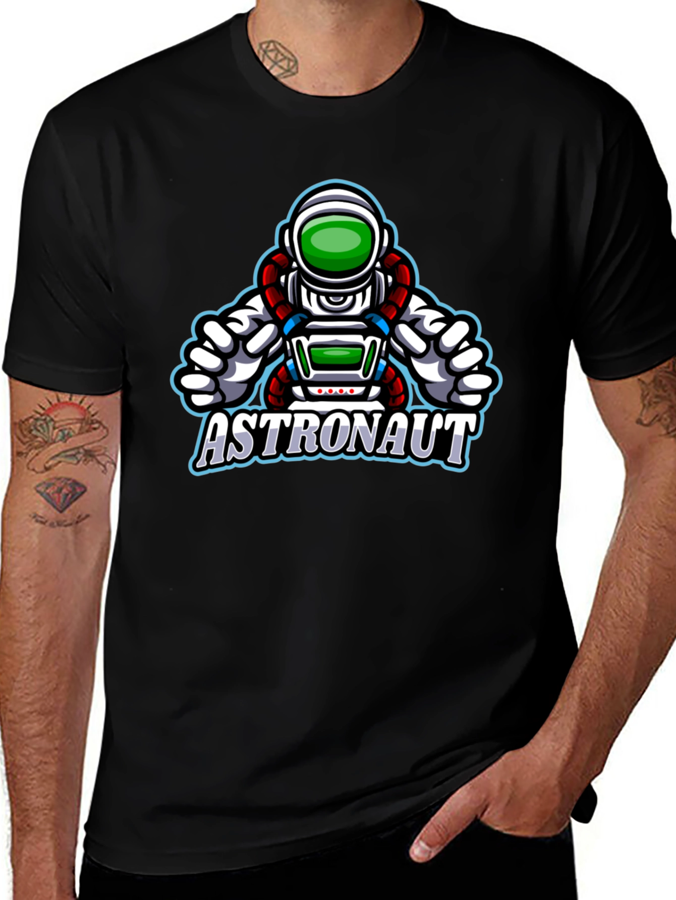 Astronaut Graphic Black T-Shirt