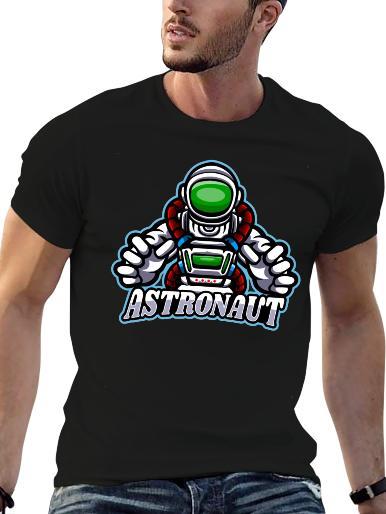 Astronaut Graphic Black T-Shirt