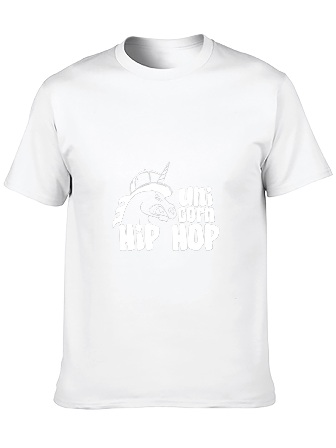 Unicorn Hip Hop Graphic Black T-Shirt