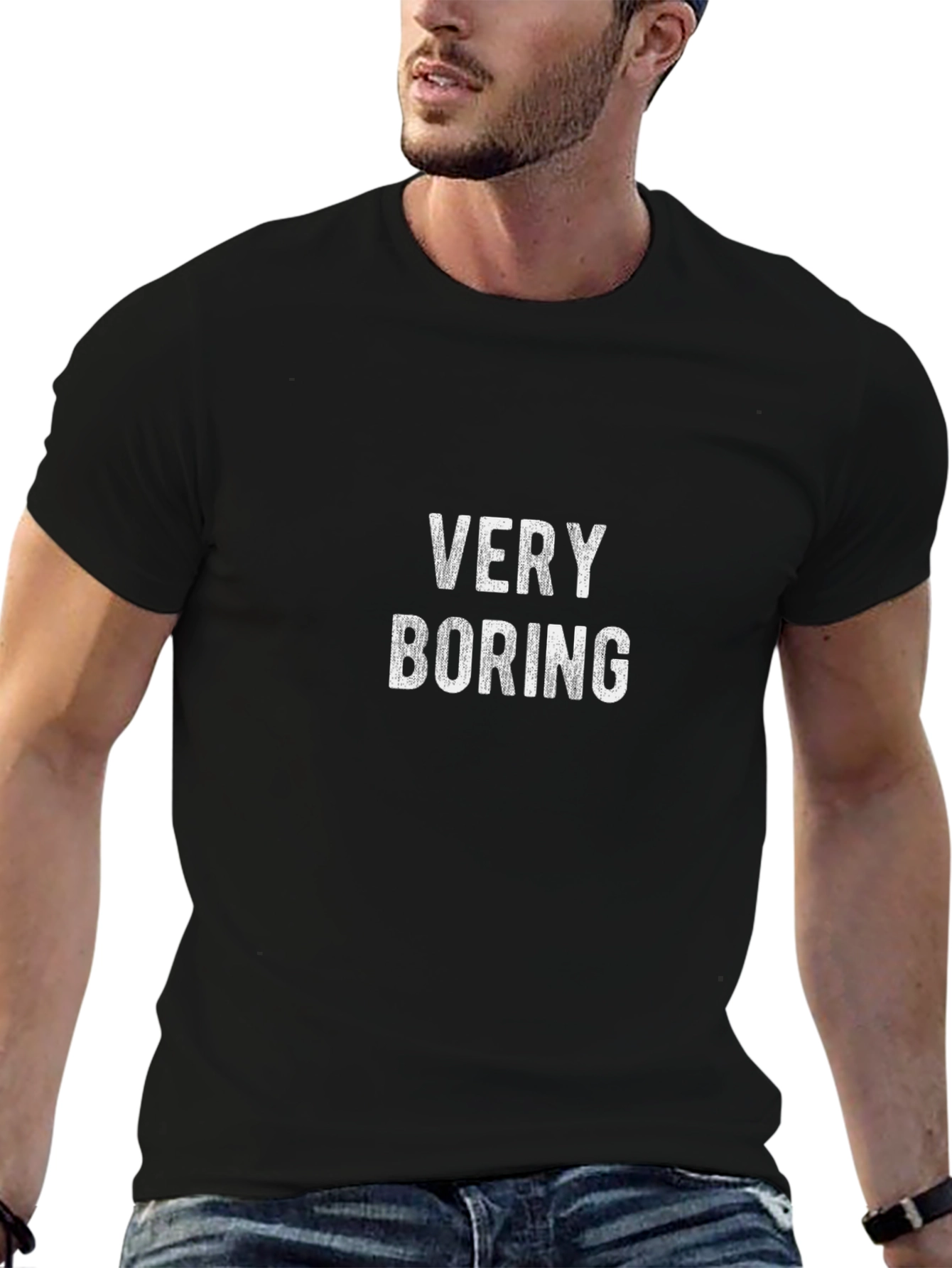 Very Boring Black Graphic Tee