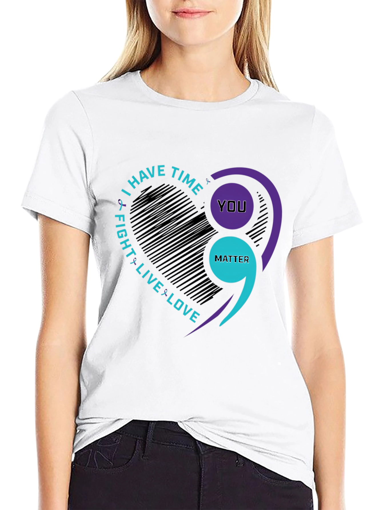You Matter Semicolon Heart T-Shirt
