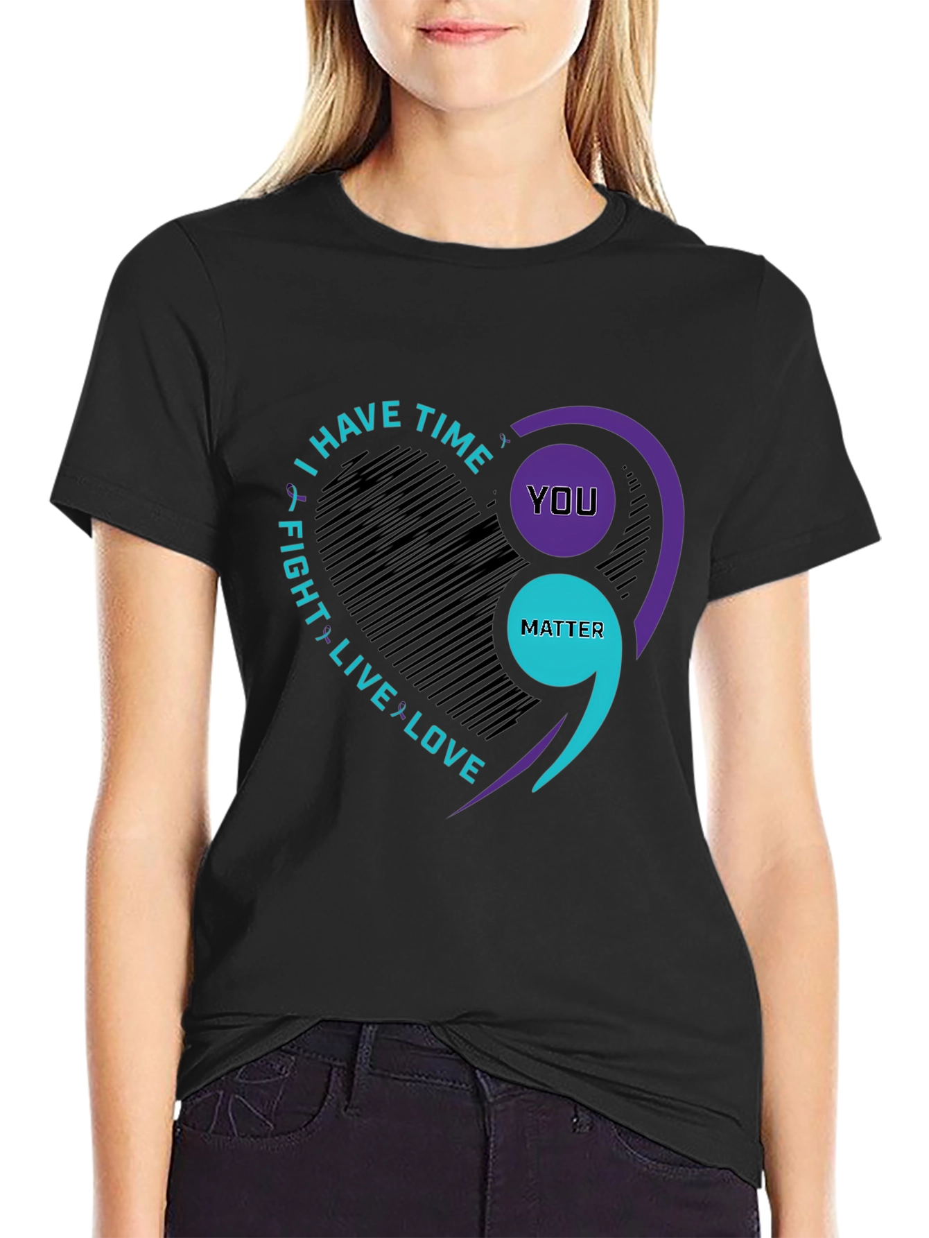 You Matter Semicolon Heart T-Shirt