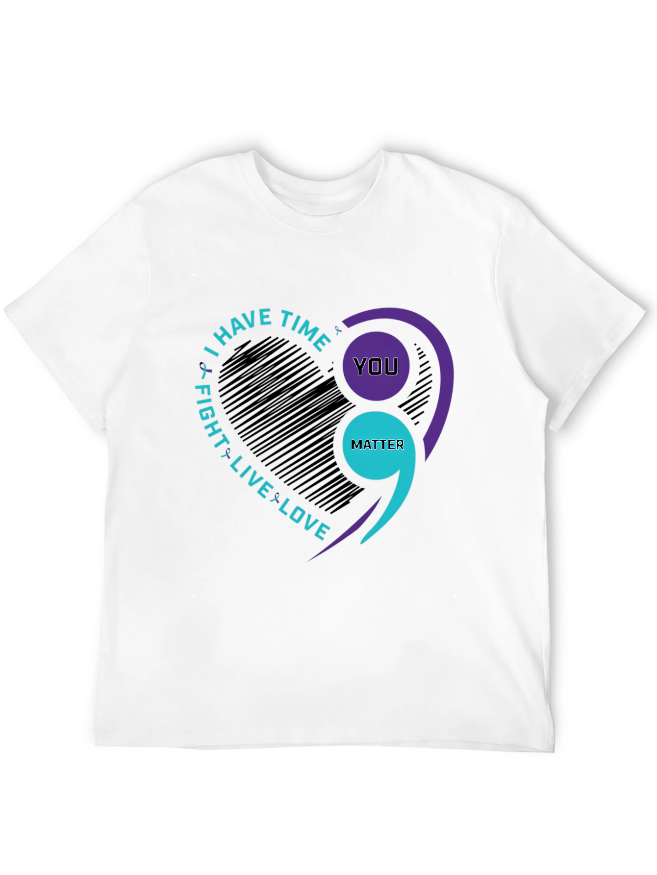 You Matter Semicolon Heart T-Shirt