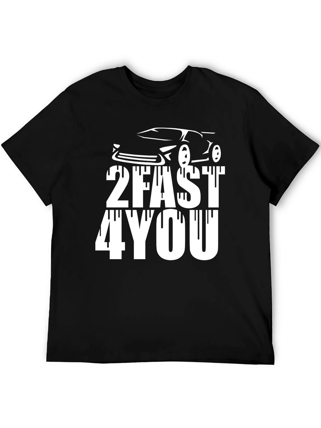 2Fast 4You Graphic T-Shirt - Black Cotton Tee