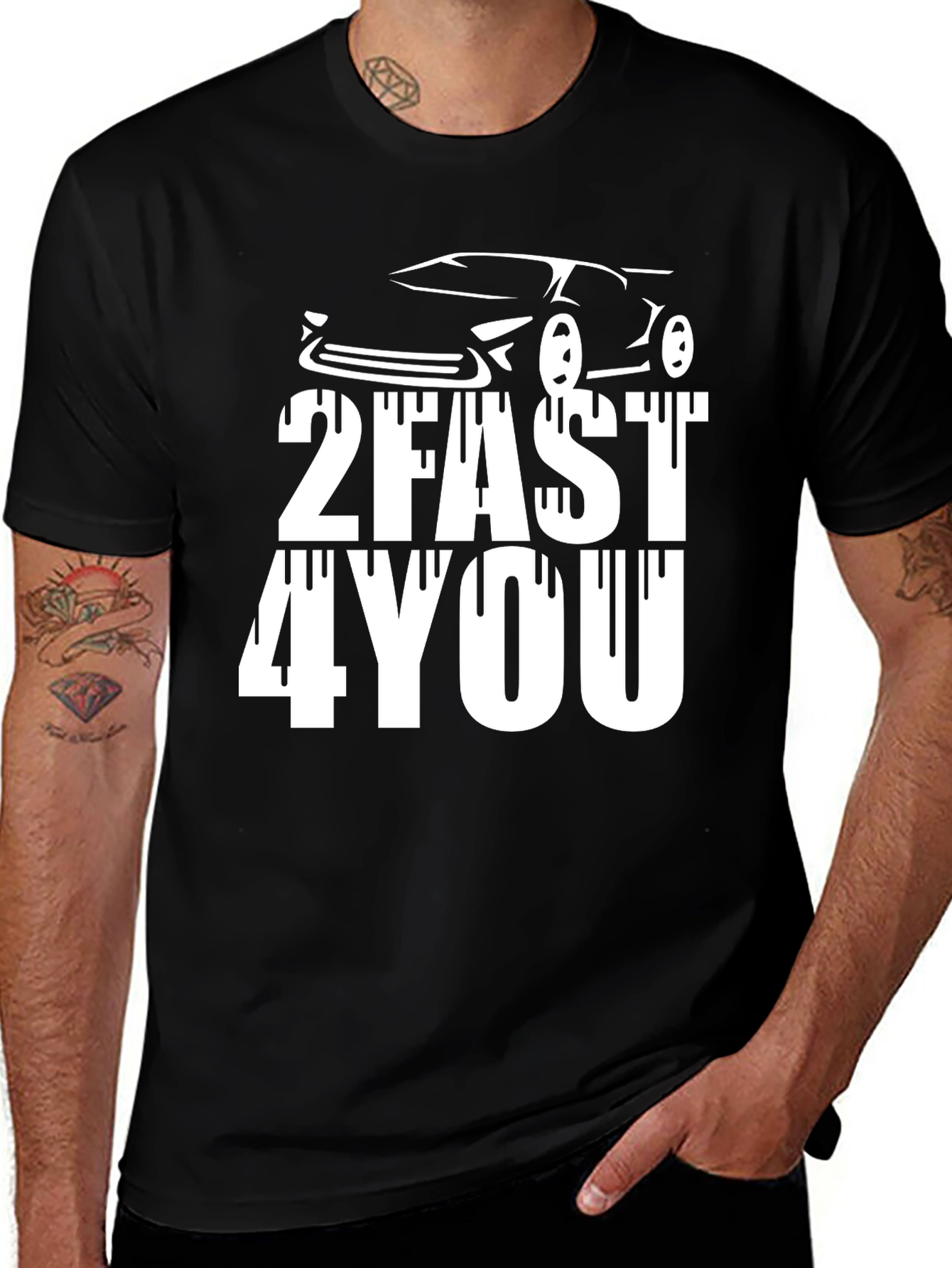 2Fast 4You Graphic T-Shirt - Black Cotton Tee