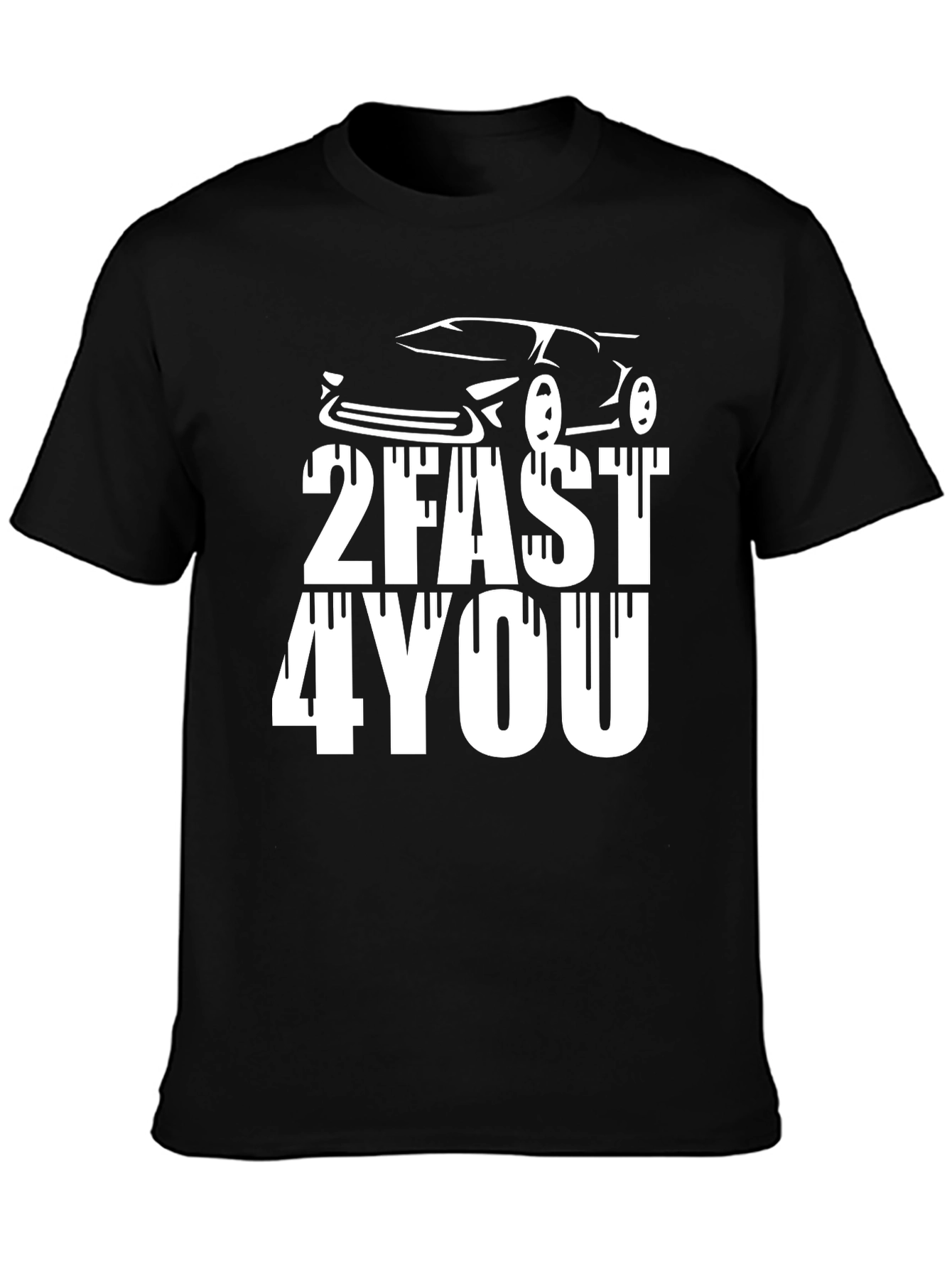 2Fast 4You Graphic T-Shirt - Black Cotton Tee