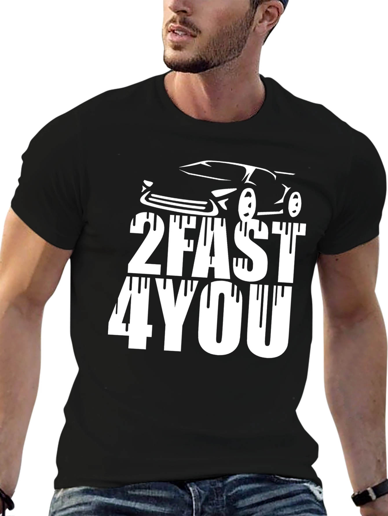 2Fast 4You Graphic T-Shirt - Black Cotton Tee