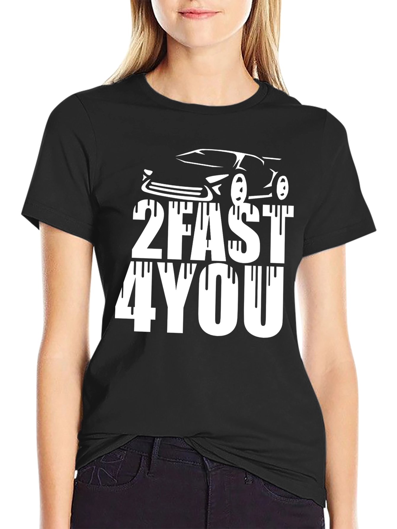2Fast 4You Graphic T-Shirt - Black Cotton Tee