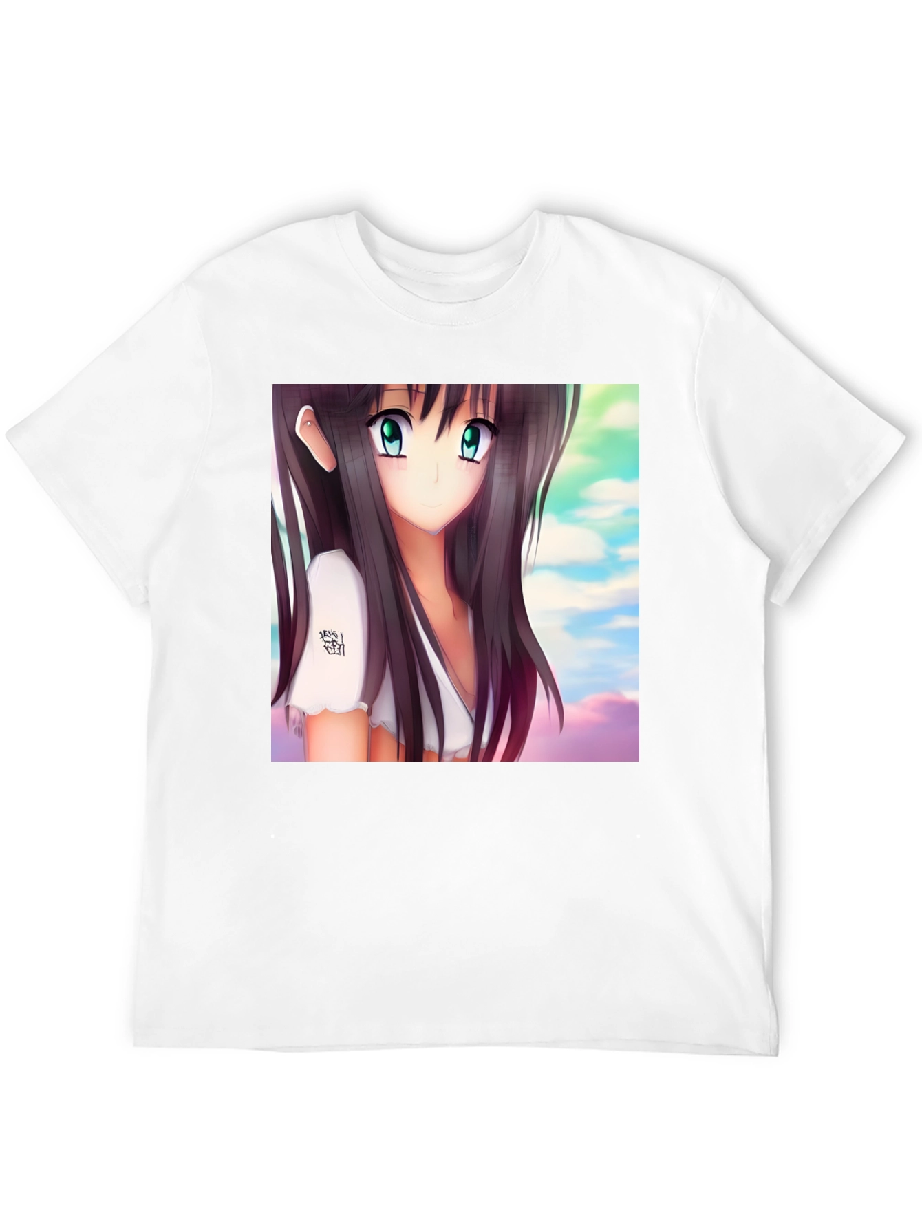 Anime Girl Graphic Black Tee - Stylish & Unique