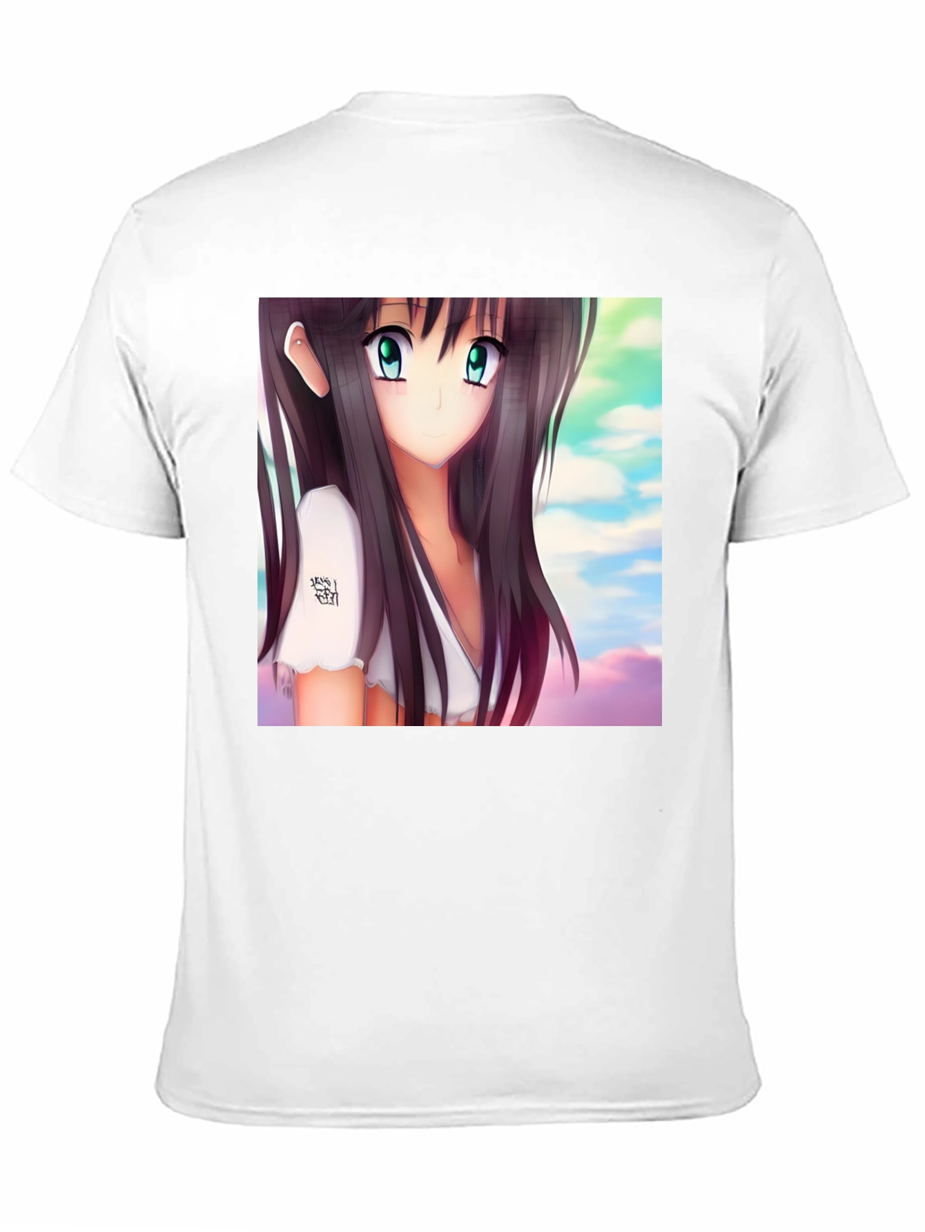 Anime Girl Graphic Black Tee - Stylish & Unique