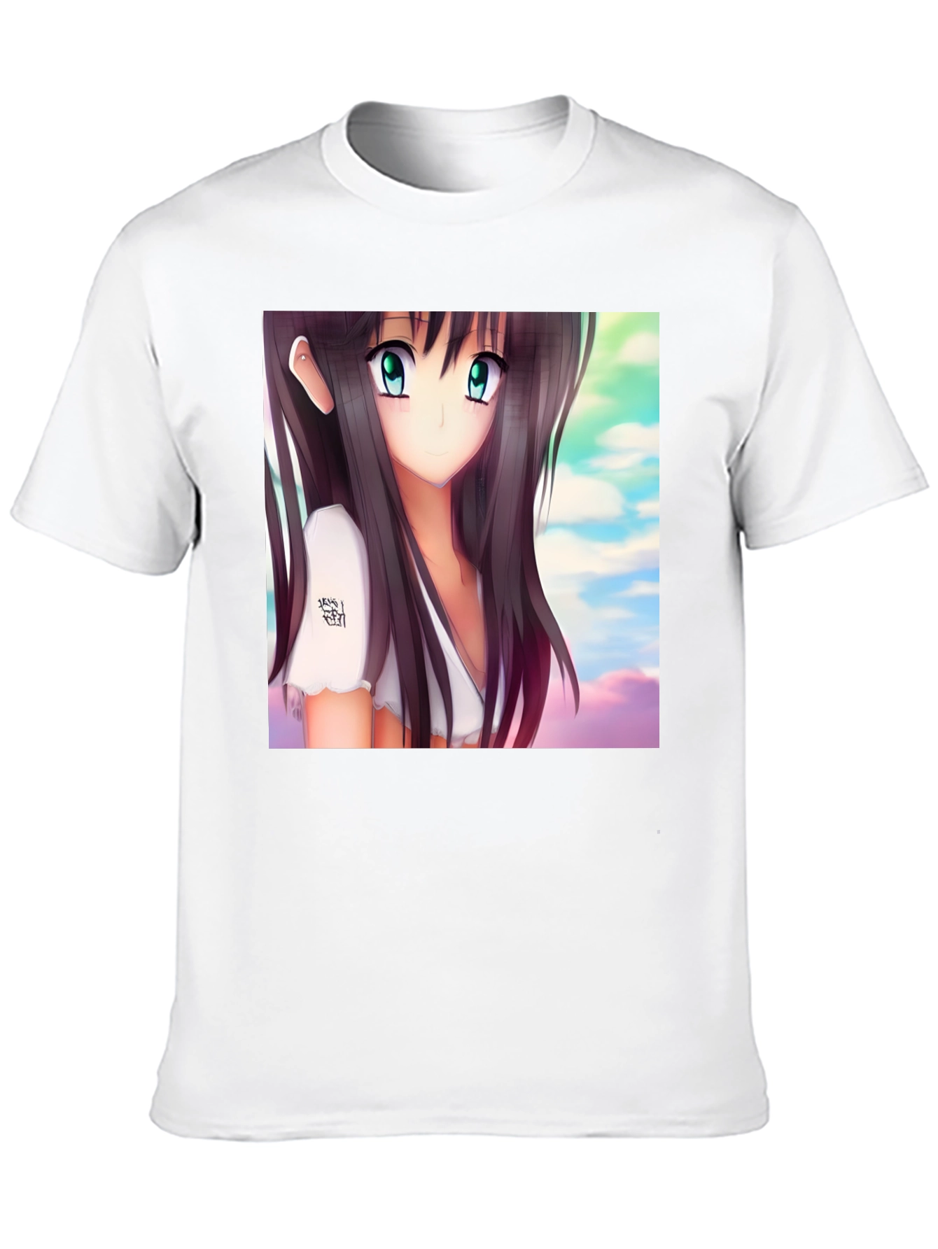 Anime Girl Graphic Black Tee - Stylish & Unique
