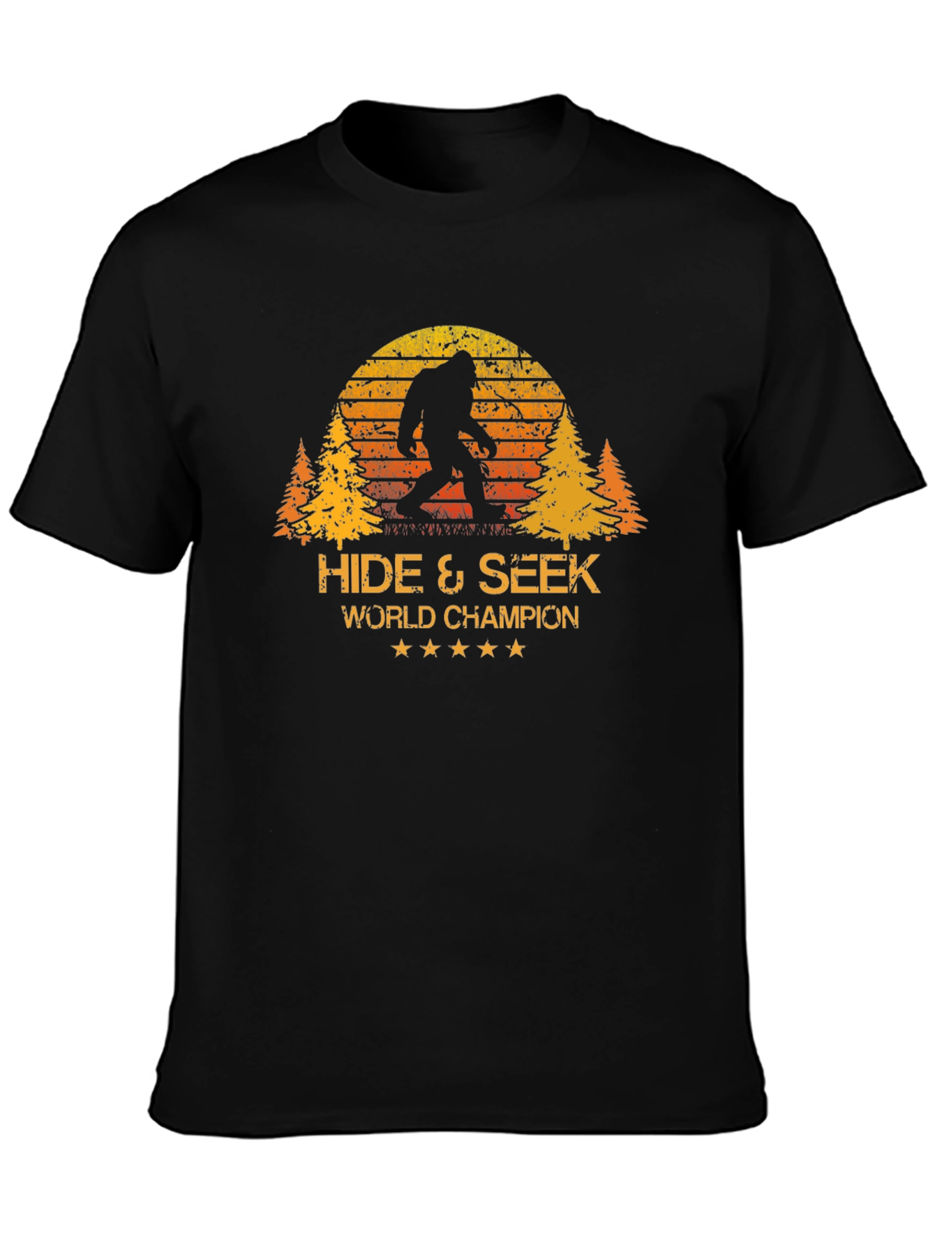 Hide & Seek World Champion Bigfoot Black T-Shirt
