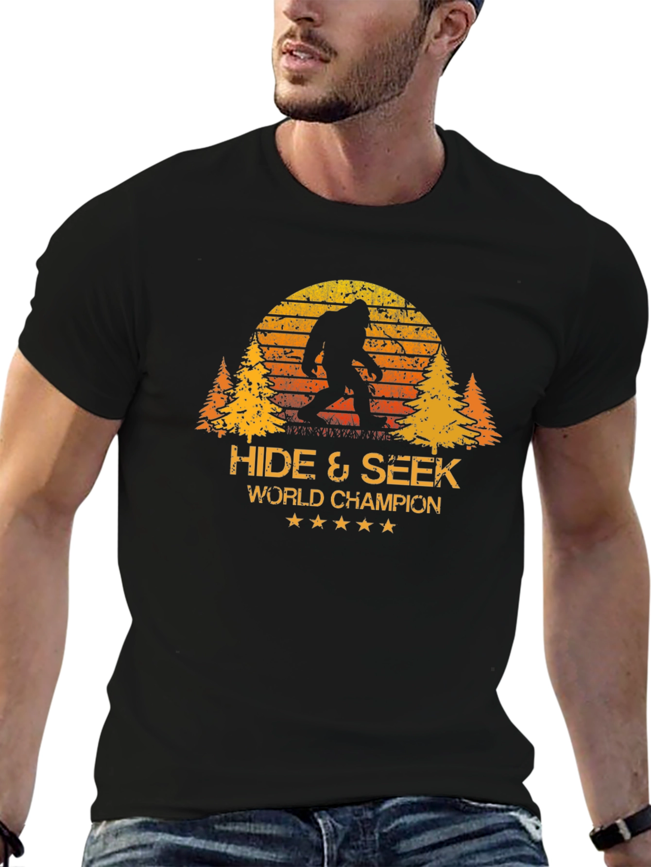 Hide & Seek World Champion Bigfoot Black T-Shirt