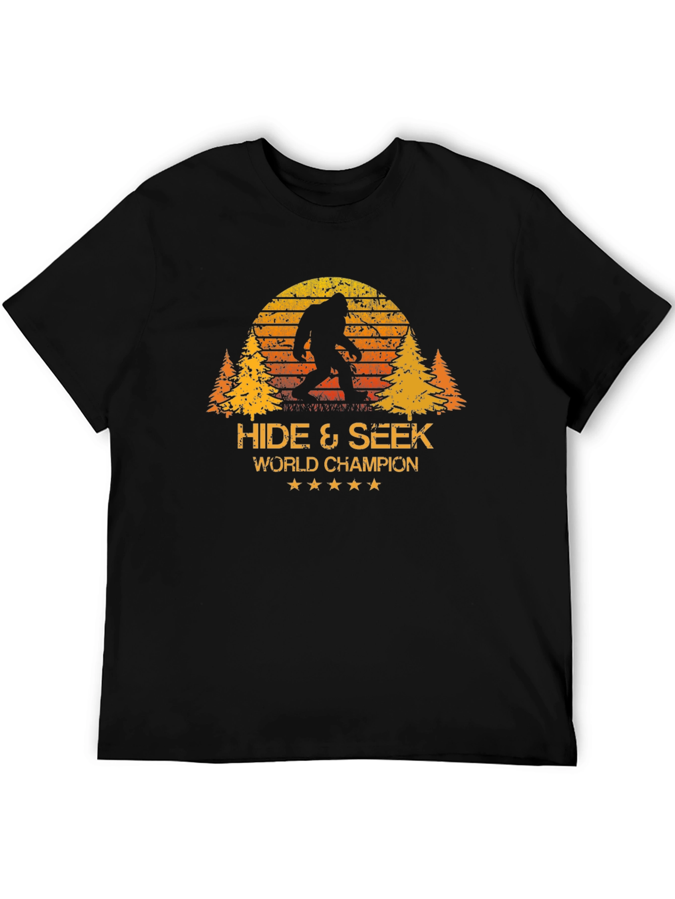 Hide & Seek World Champion Bigfoot Black T-Shirt