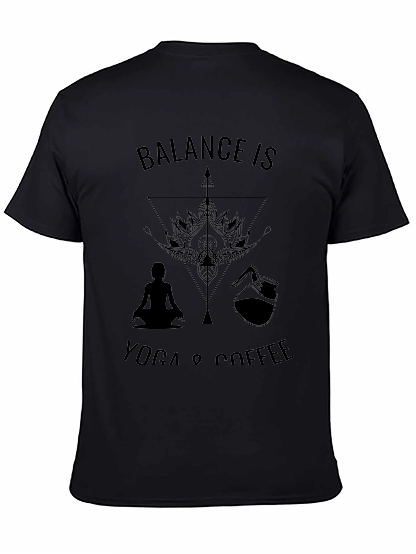 Balance Yoga & Coffee Graphic Tee