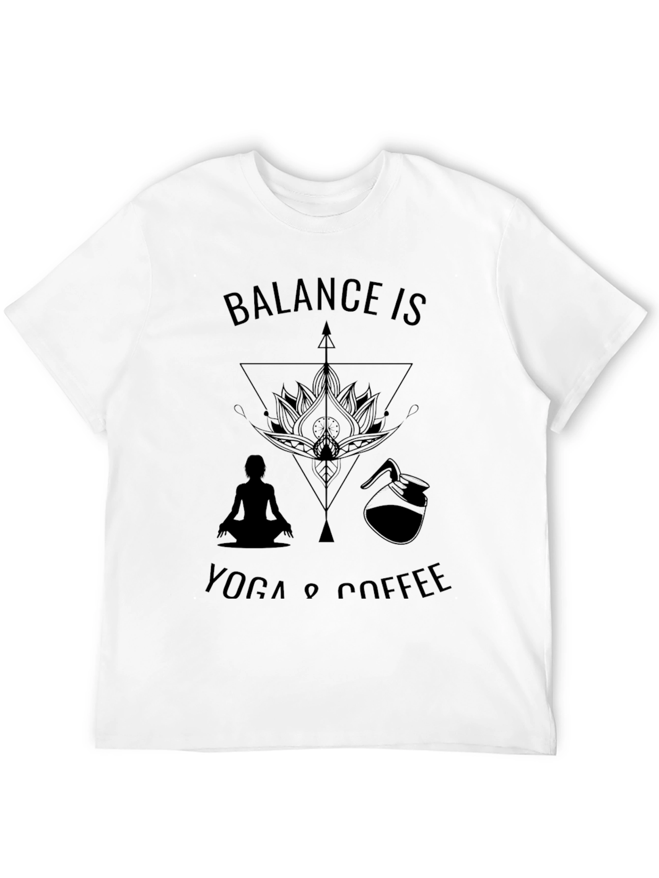 Balance Yoga & Coffee Graphic Tee