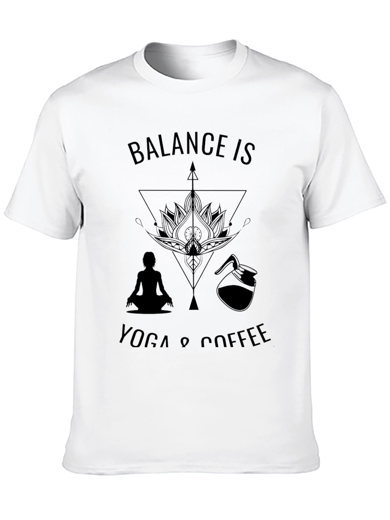 Balance Yoga & Coffee Graphic Tee