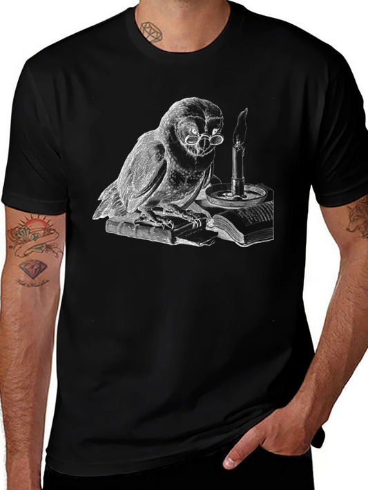 Whimsical Owl Reader T-Shirt
