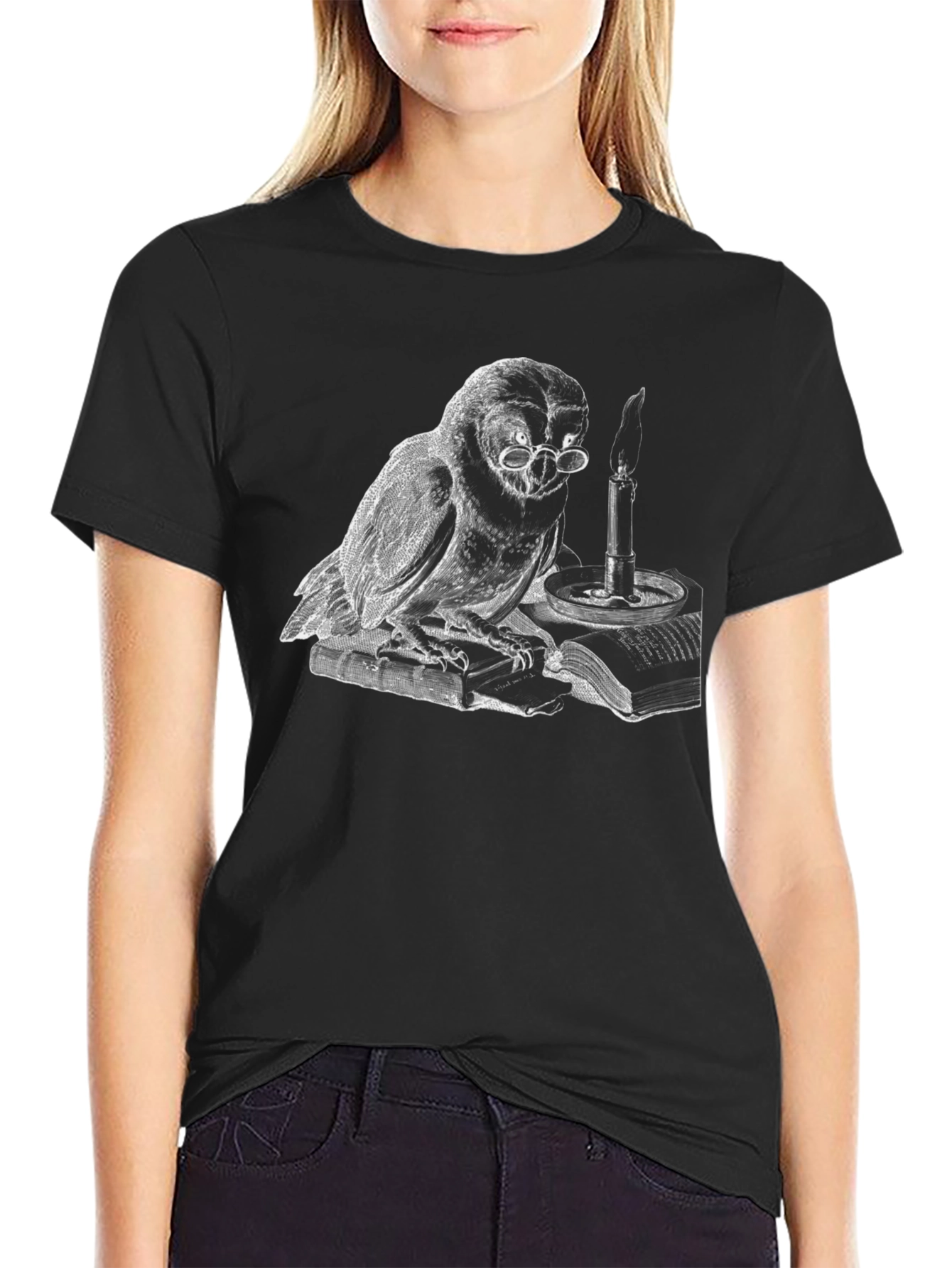 Whimsical Owl Reader T-Shirt