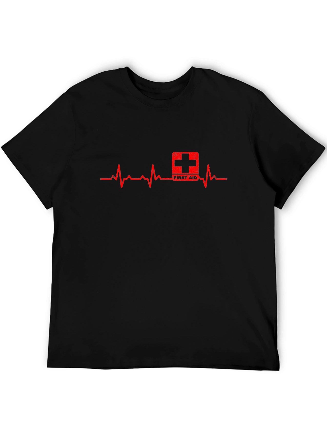 First Aid EKG Pulse Black T-Shirt