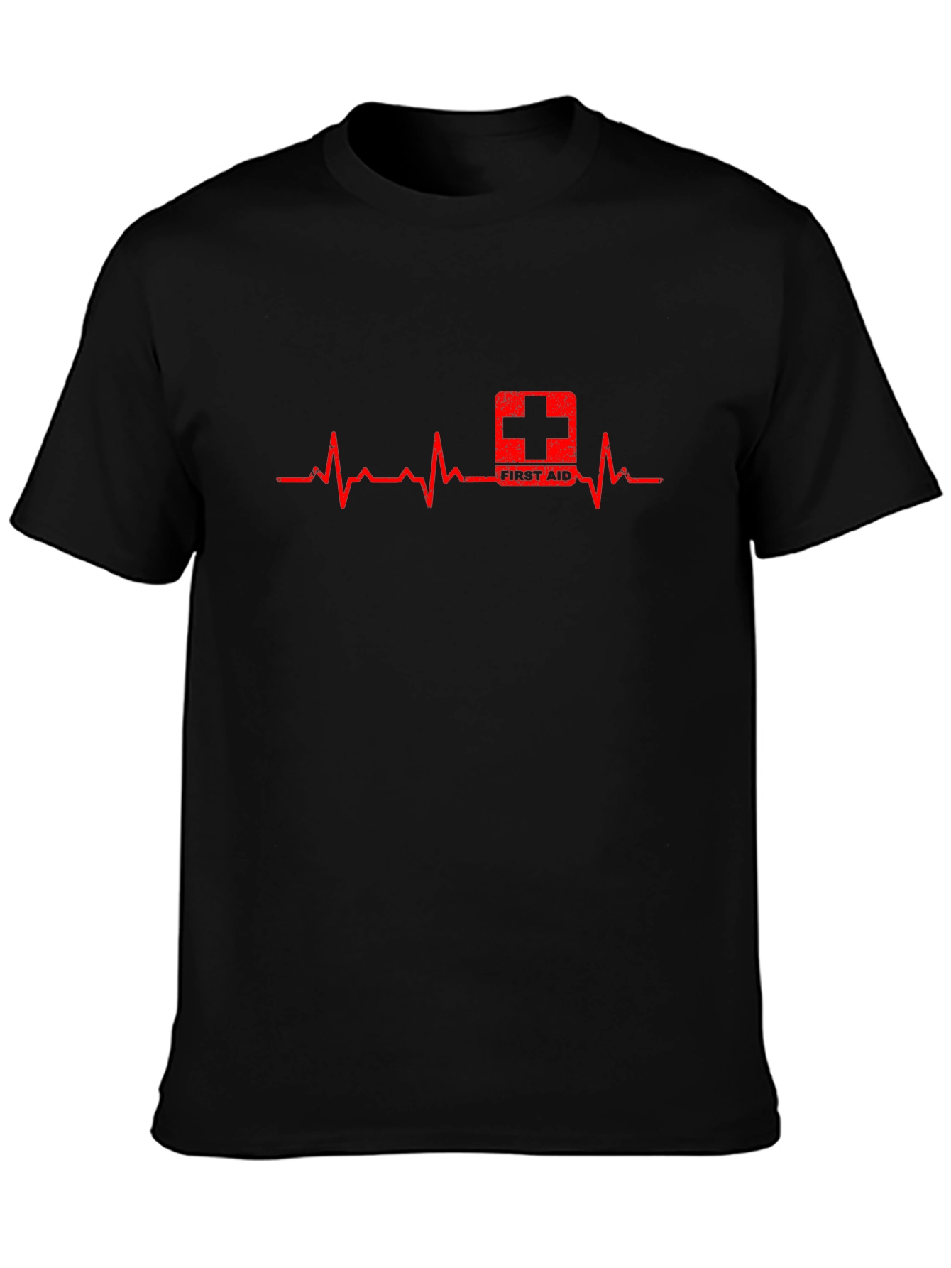 First Aid EKG Pulse Black T-Shirt