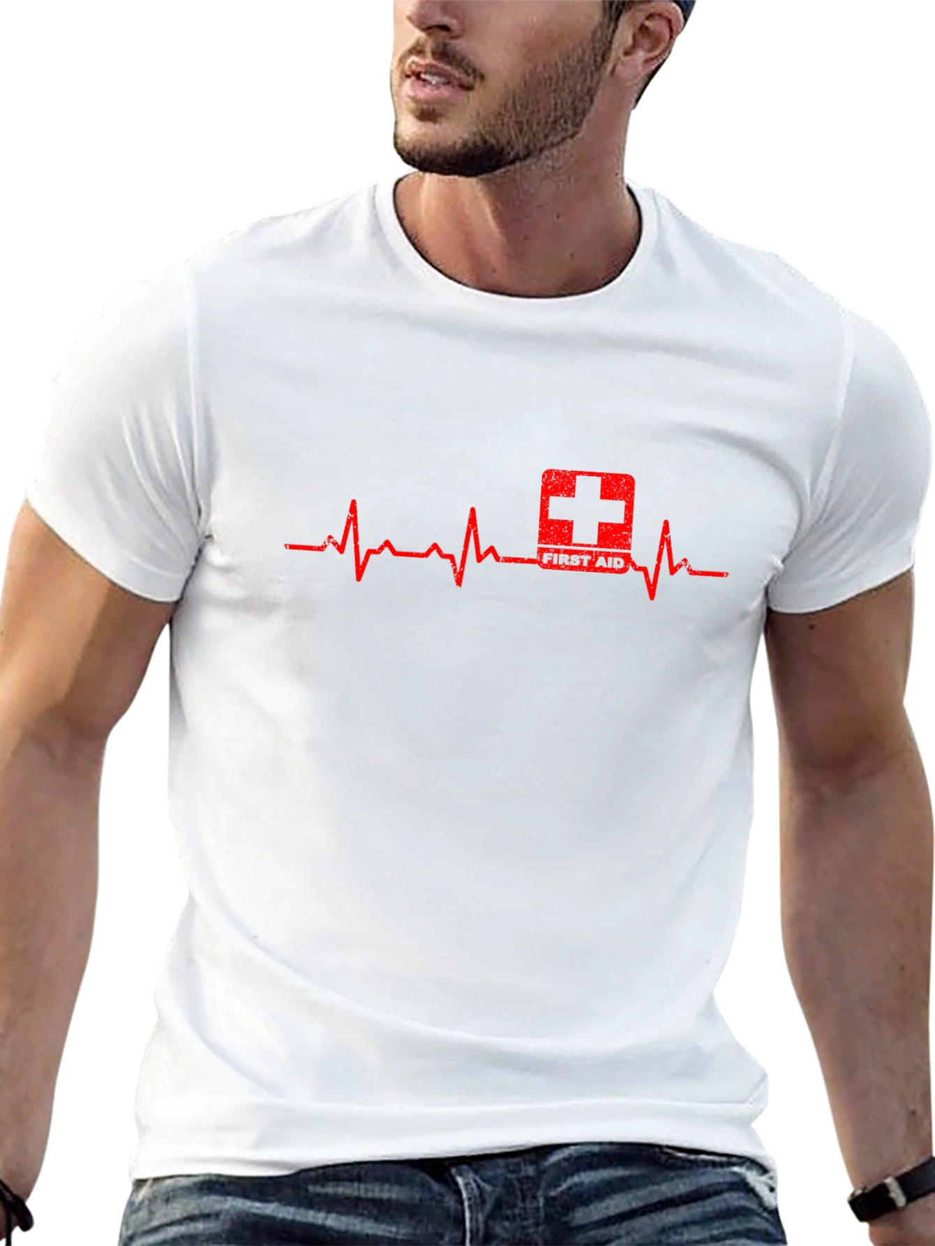 First Aid EKG Pulse Black T-Shirt