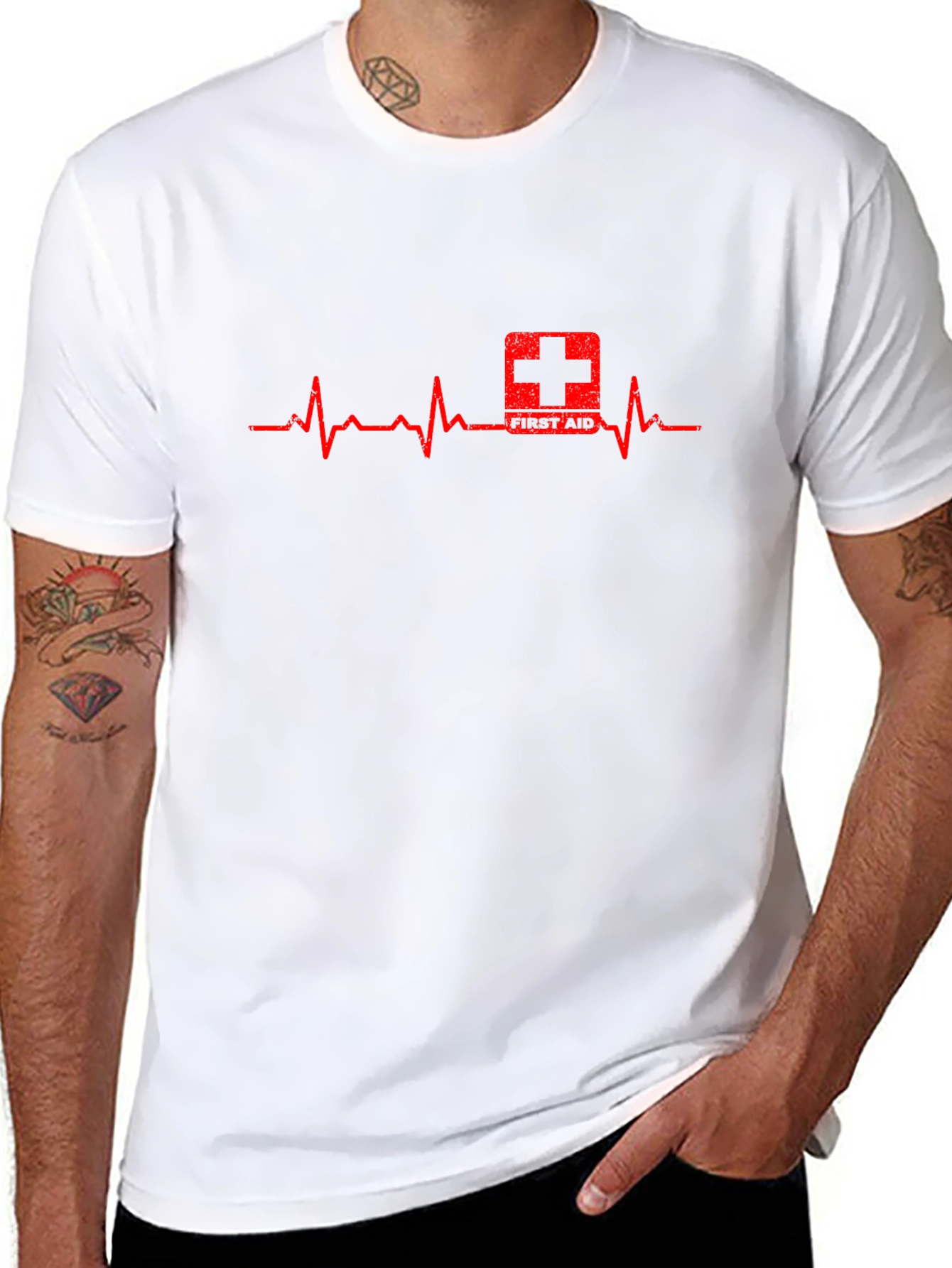 First Aid EKG Pulse Black T-Shirt