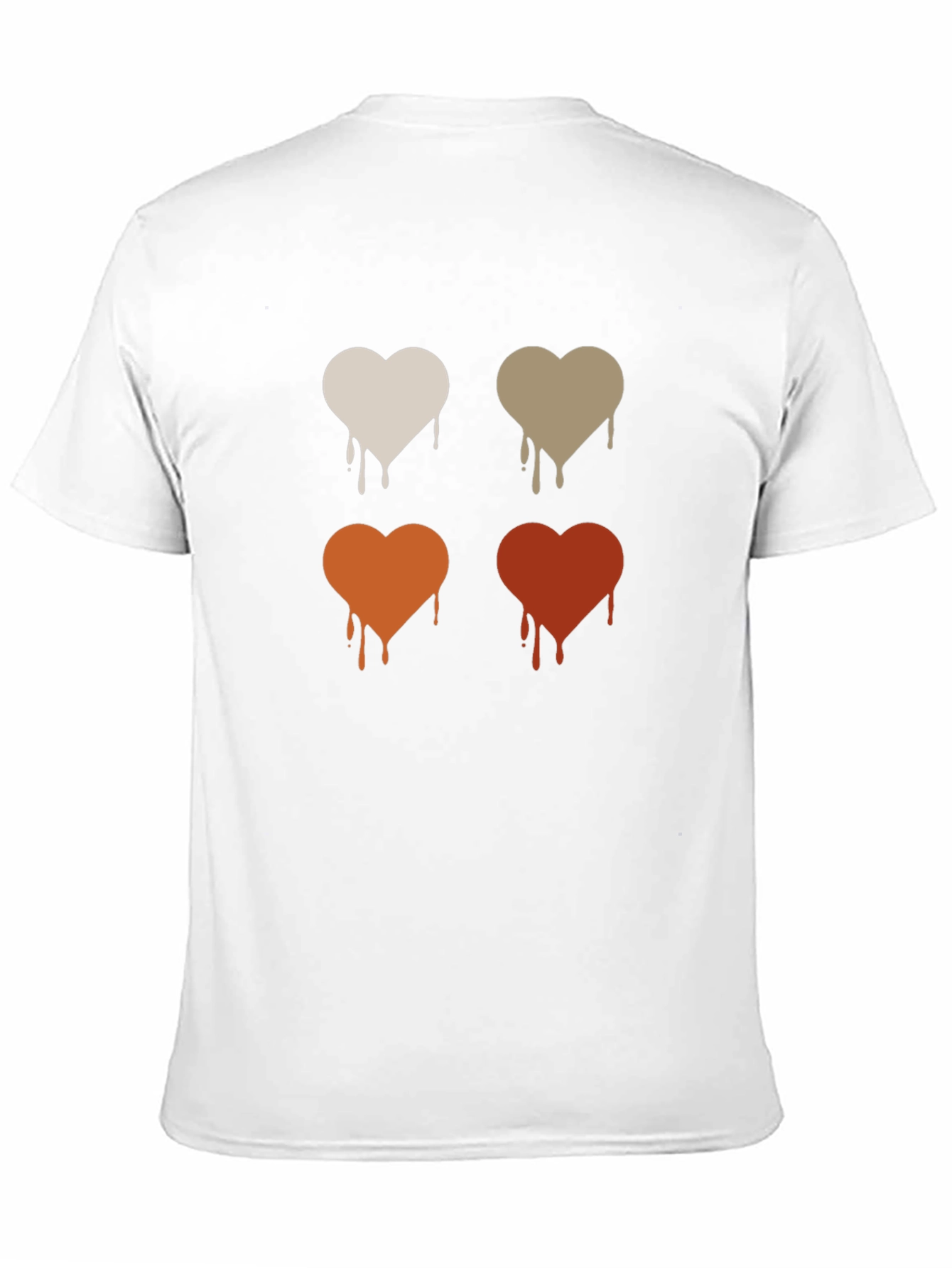 Dripping Hearts Graphic Print Black T-Shirt