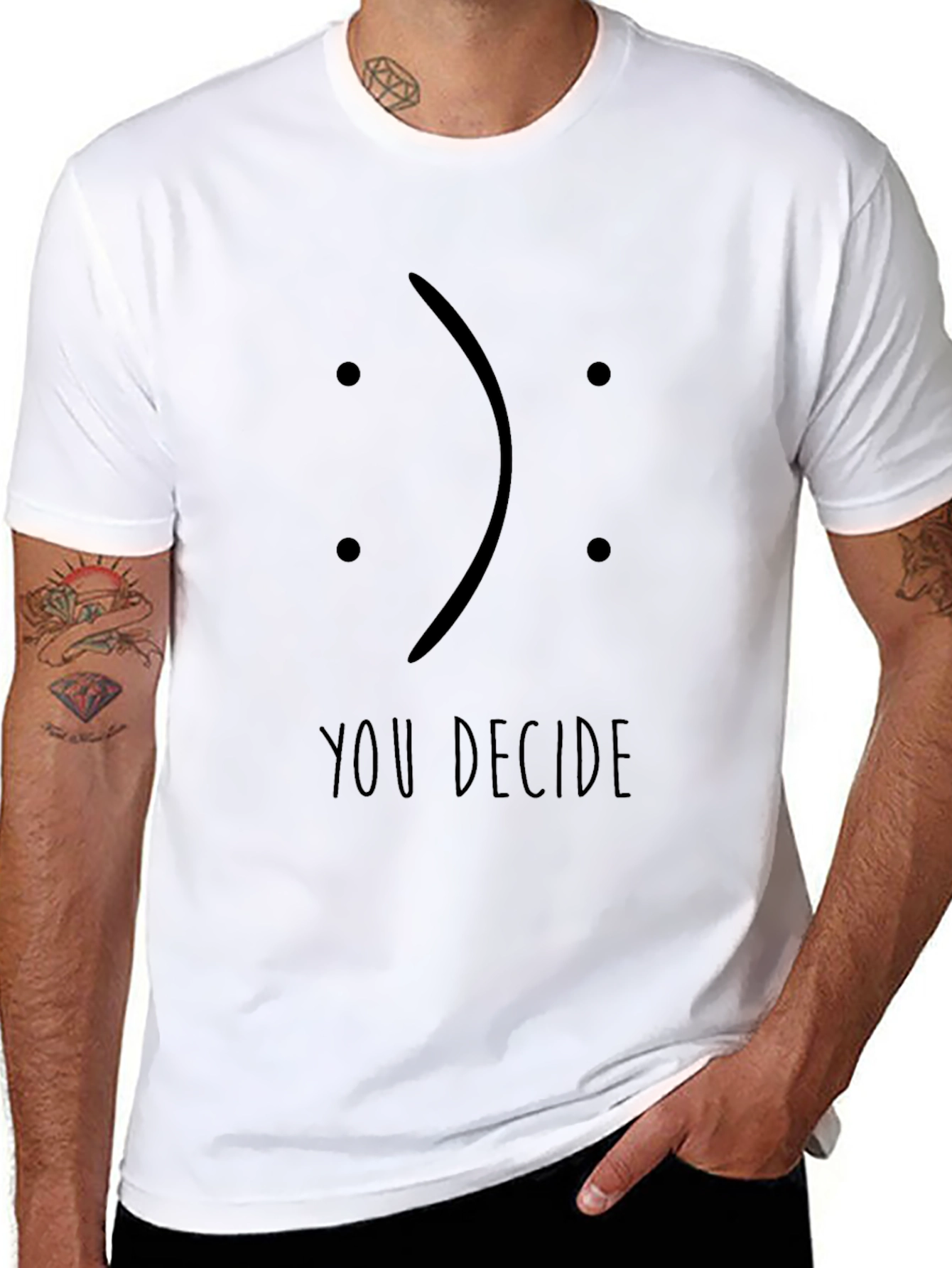 You Decide Graphic Tee - Unisex Black T-Shirt