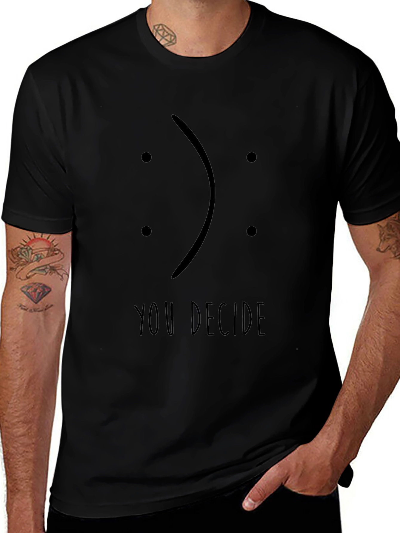 You Decide Graphic Tee - Unisex Black T-Shirt