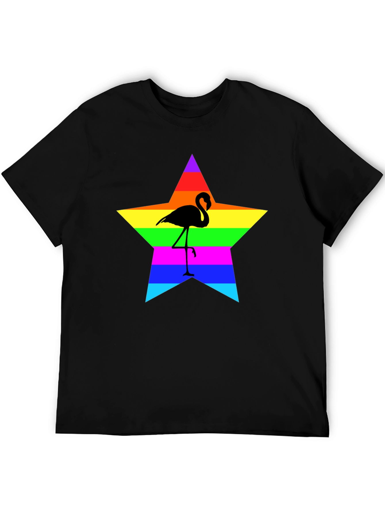 Rainbow Flamingo Star T-Shirt