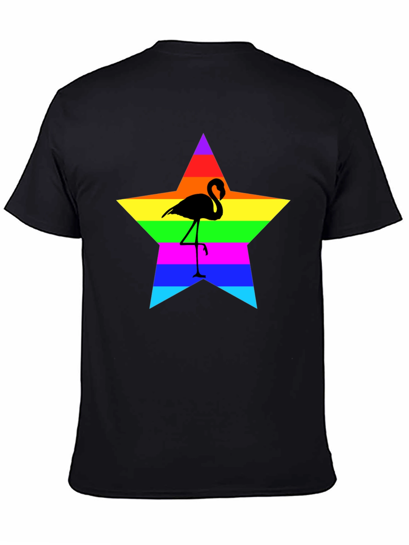Rainbow Flamingo Star T-Shirt