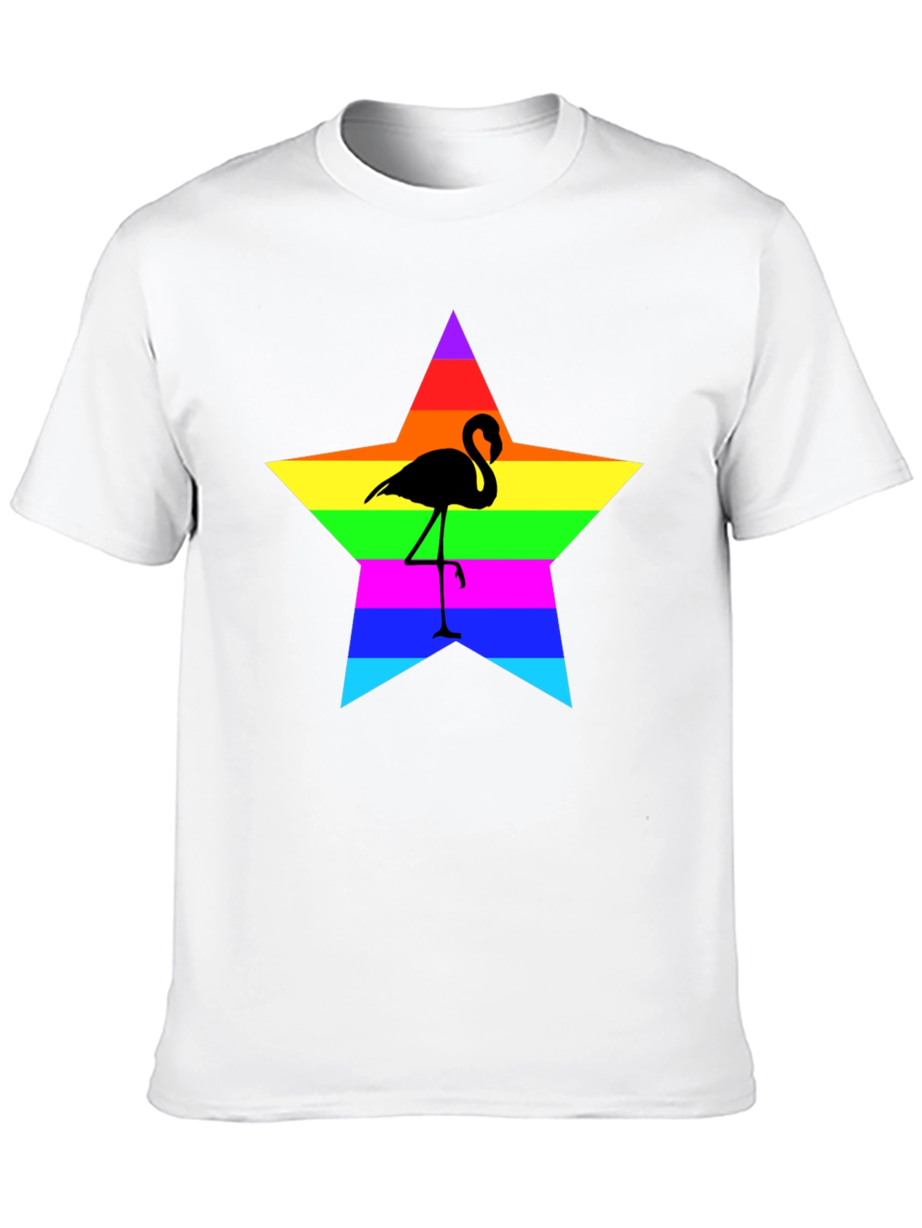 Rainbow Flamingo Star T-Shirt